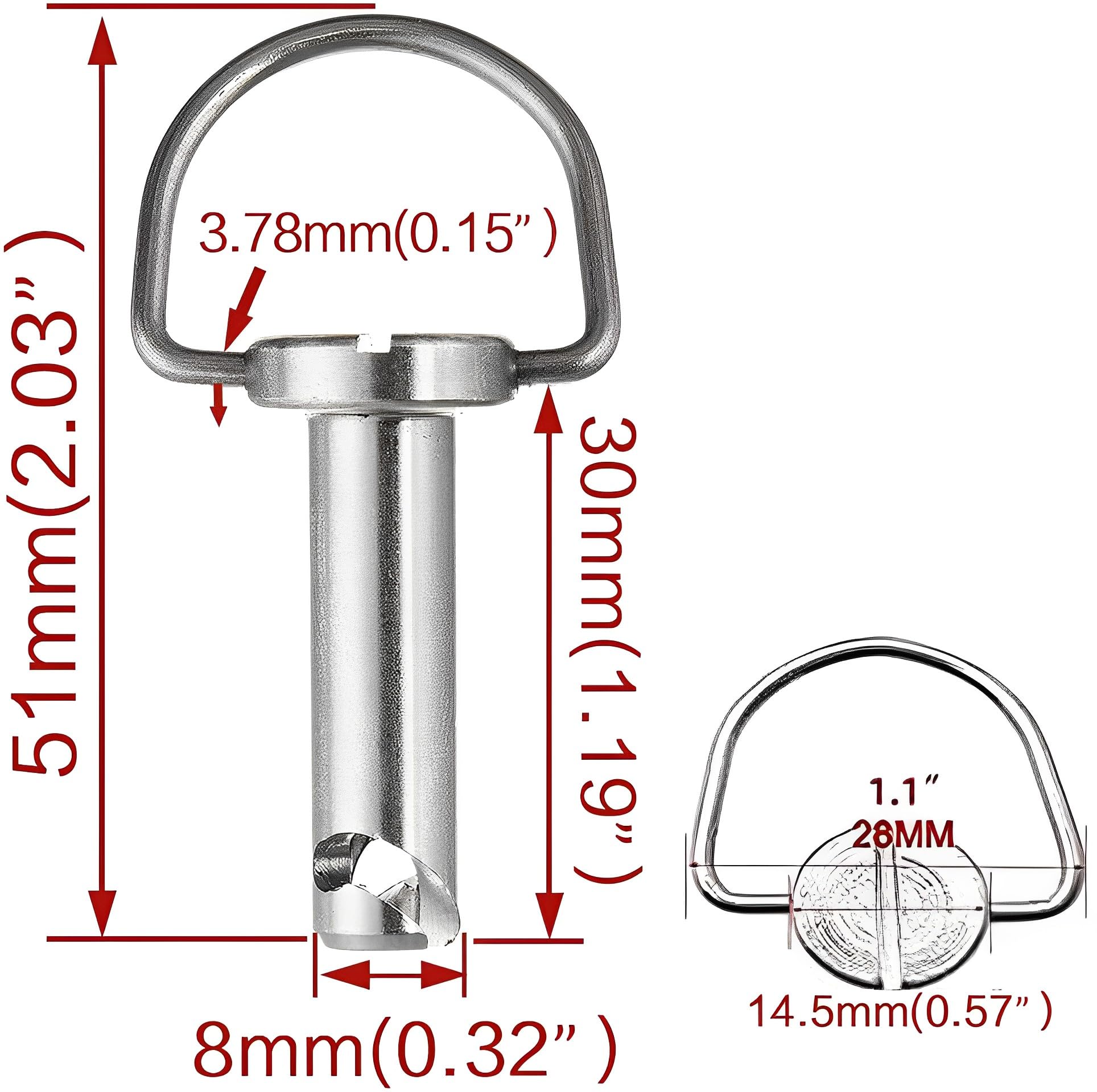Vpzmt Fastener-1/4 Turn With Washers, Saddlebag Mounting Pin Bolts/Saddle Bag Fasteners Pins For Harley Touring Softail Road Kin