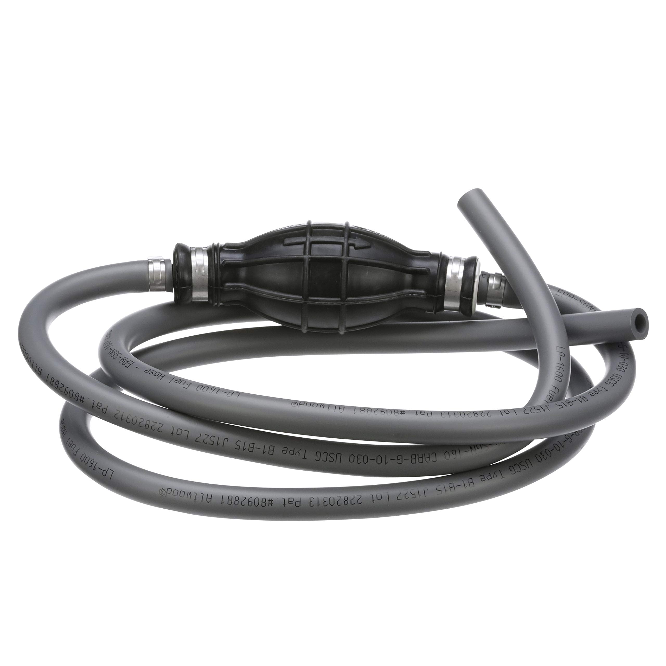 Attwood 951606Ulp7 Universal Fuel Line Kit, 6 Feet Long, 5/16-Inch Diameter, Multi-Layer Low-Permeation Primer Bulb