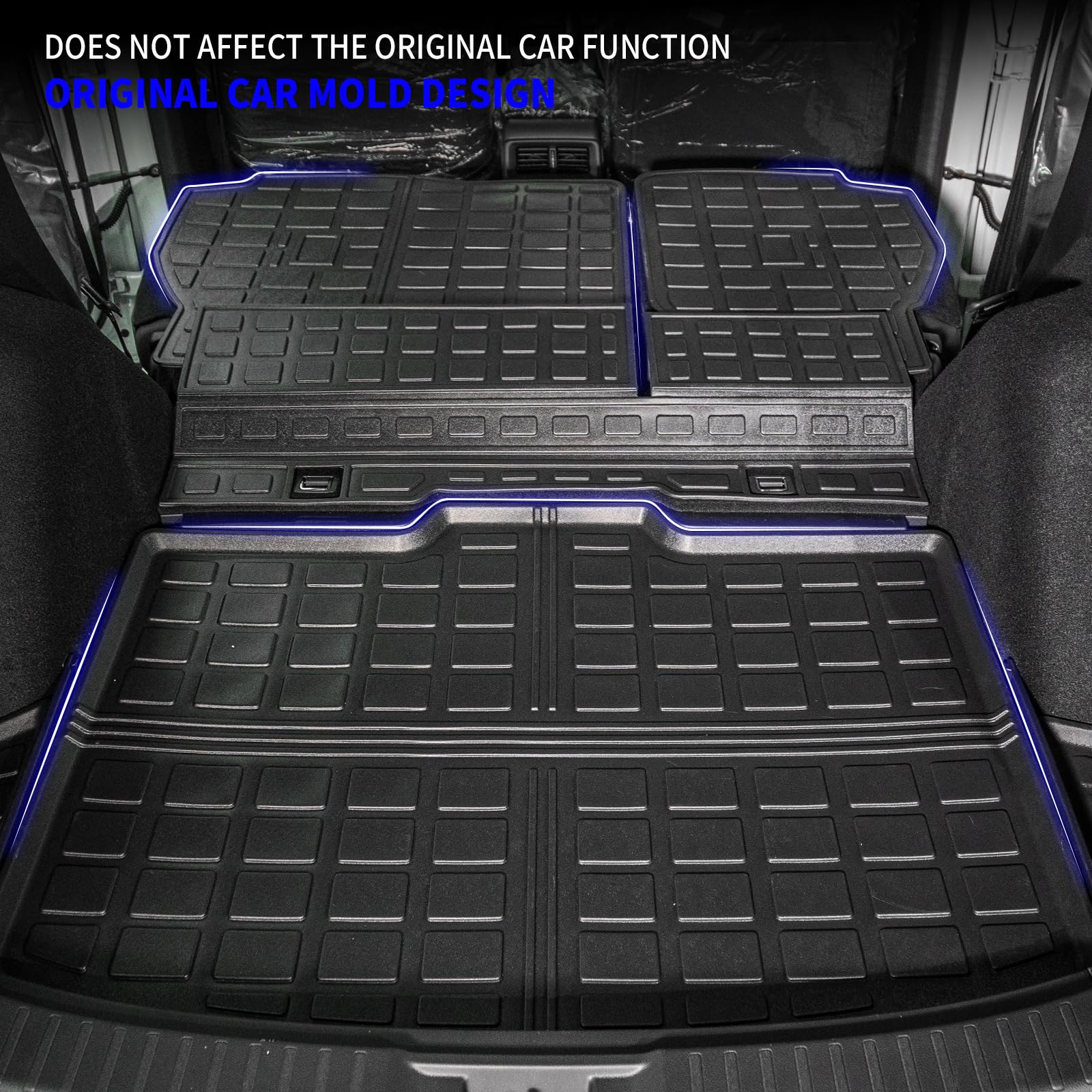 Rongtaod Cargo Mat for 2023-2026 Honda CRV, TPE All Weather Trunk & Backrest Mats, Fit Lower Deck, Durable Protection