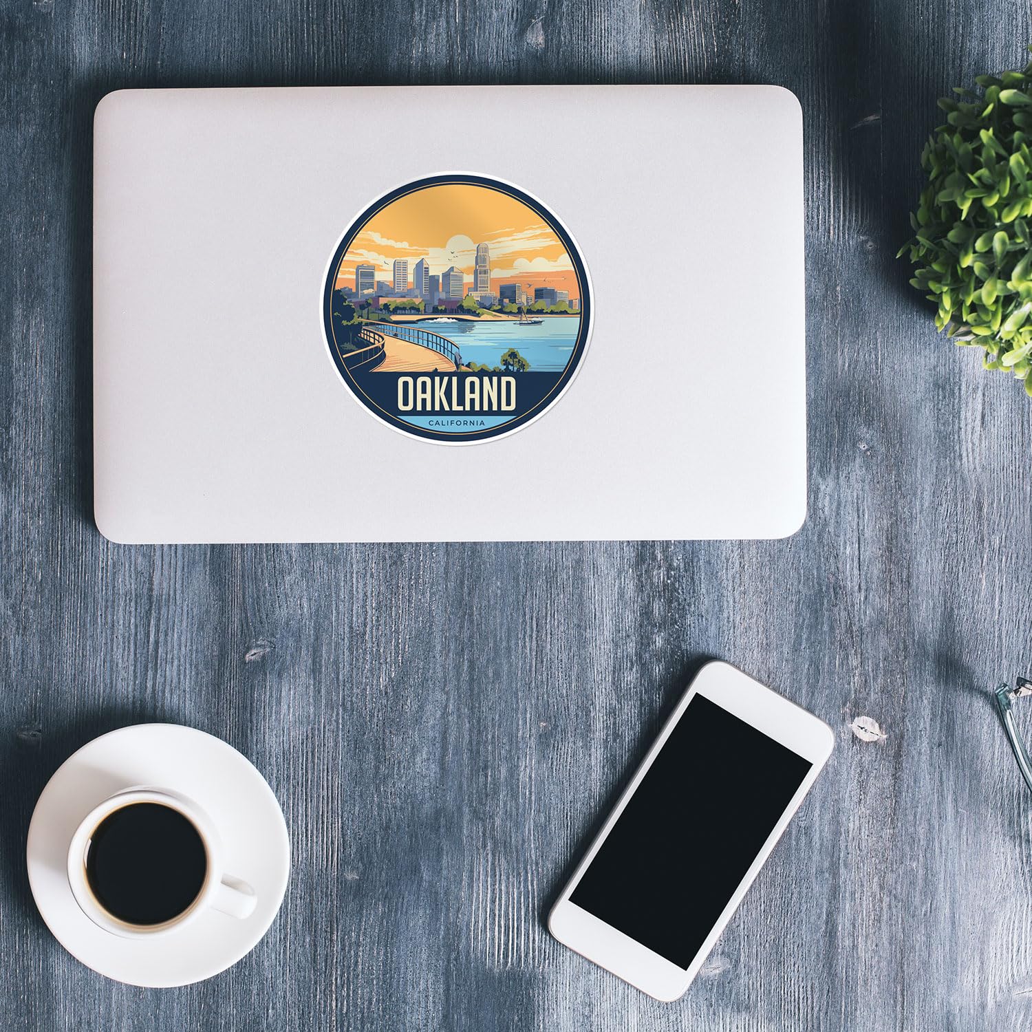 Oakland City Sticker - Waterproof Vinyl Decal for Car Bumper, Laptop, Water Bottle, Wall, and Window, Size - 5'' Longer Side