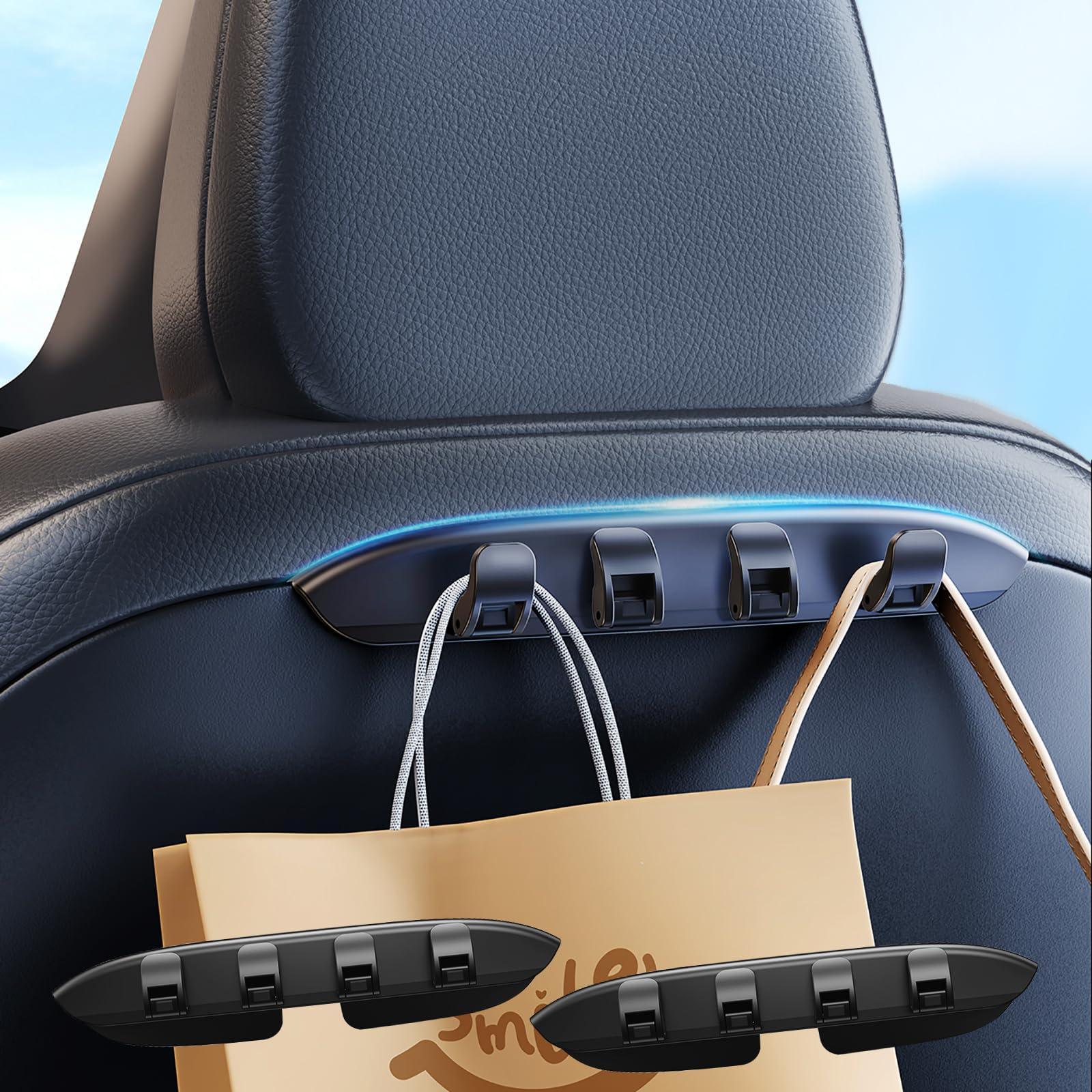 Dicmky 2 Pack Foldable Car Purse Hook For Tesla Model 3(Highland) Model Y(Juniper) Accessories 2026 2025 2024 2023 2022 2021, Ca