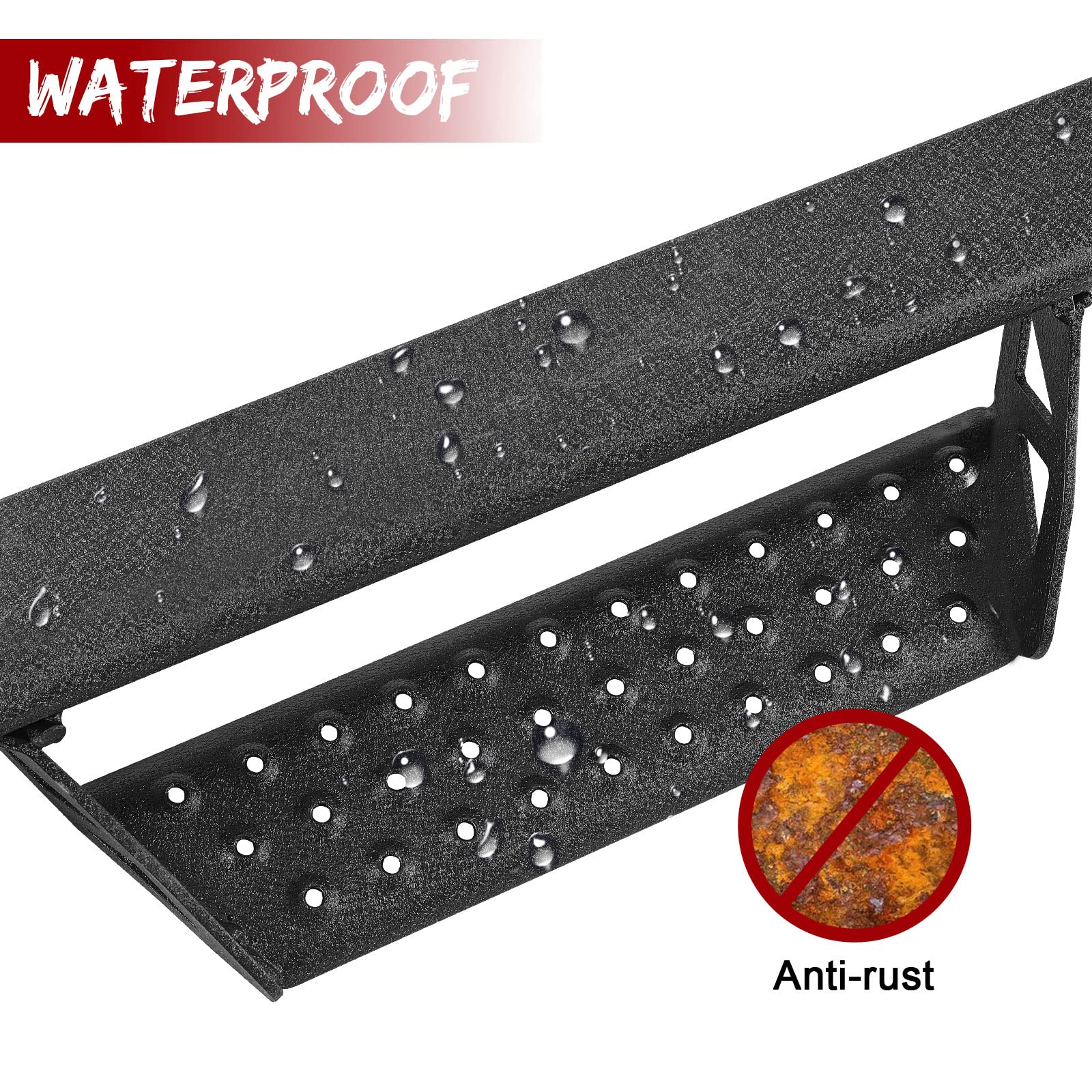 OTHOWE Running Boards for 2005-2023 Toyota Tacoma Double Cab, Carbon Steel, Flat Tube, Step Bars, Driver/Passenger Side