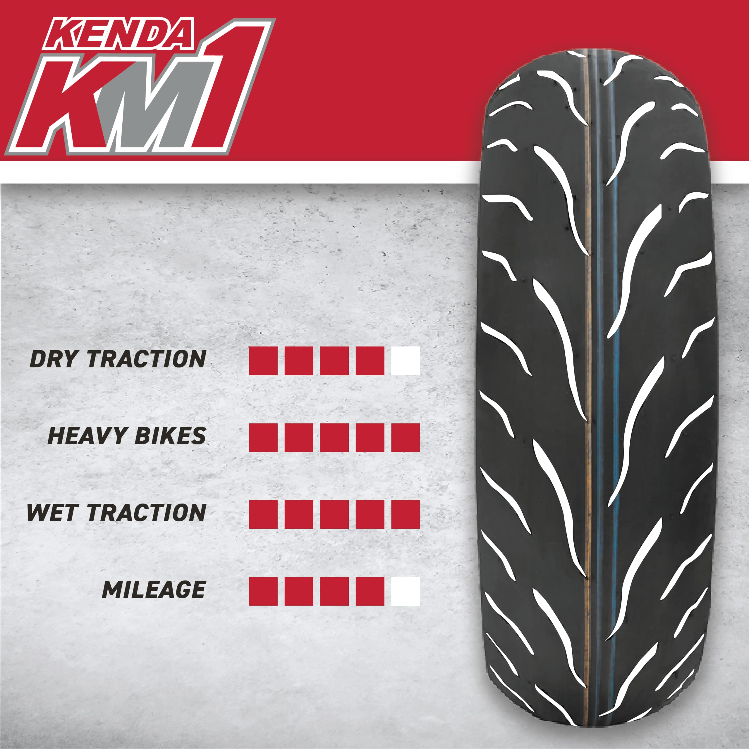 Kenda Km1 Sport Touring Motorcycle Tire Set 120/70Zr17 58W Tl 180/55Zr17 73W Tl W/Keychain