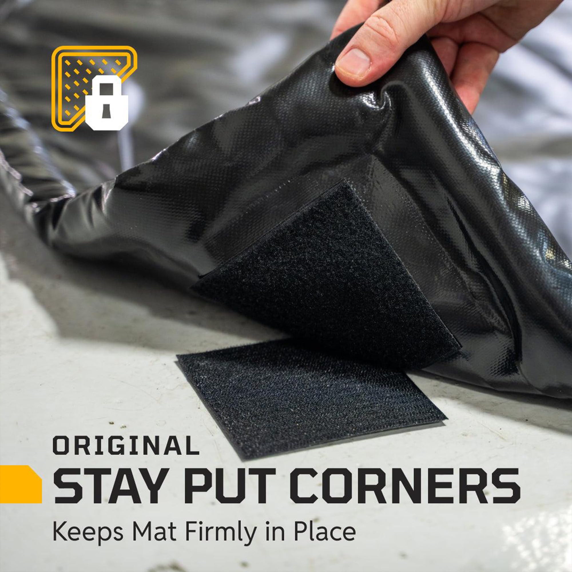 AutoFloorGuard Heavy-Duty Garage Floor Mat, XL 8'6"x22', Black, PVC, Model AFG8622
