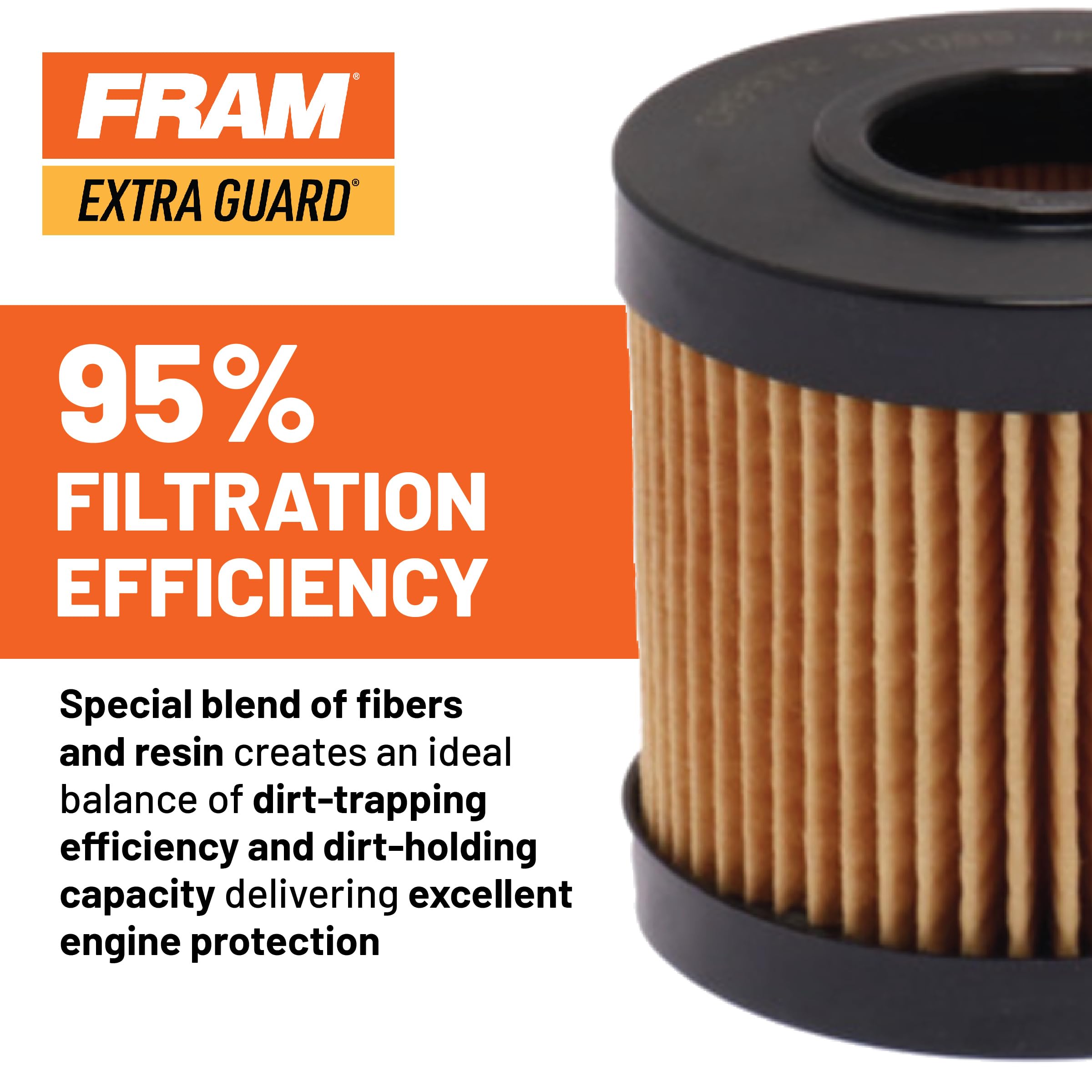 Fram Extra Guard Ch9972, 10K Mile Change Automotive Replacement Interval Cartridge Engine Oil Filter For Select Vehicle Models