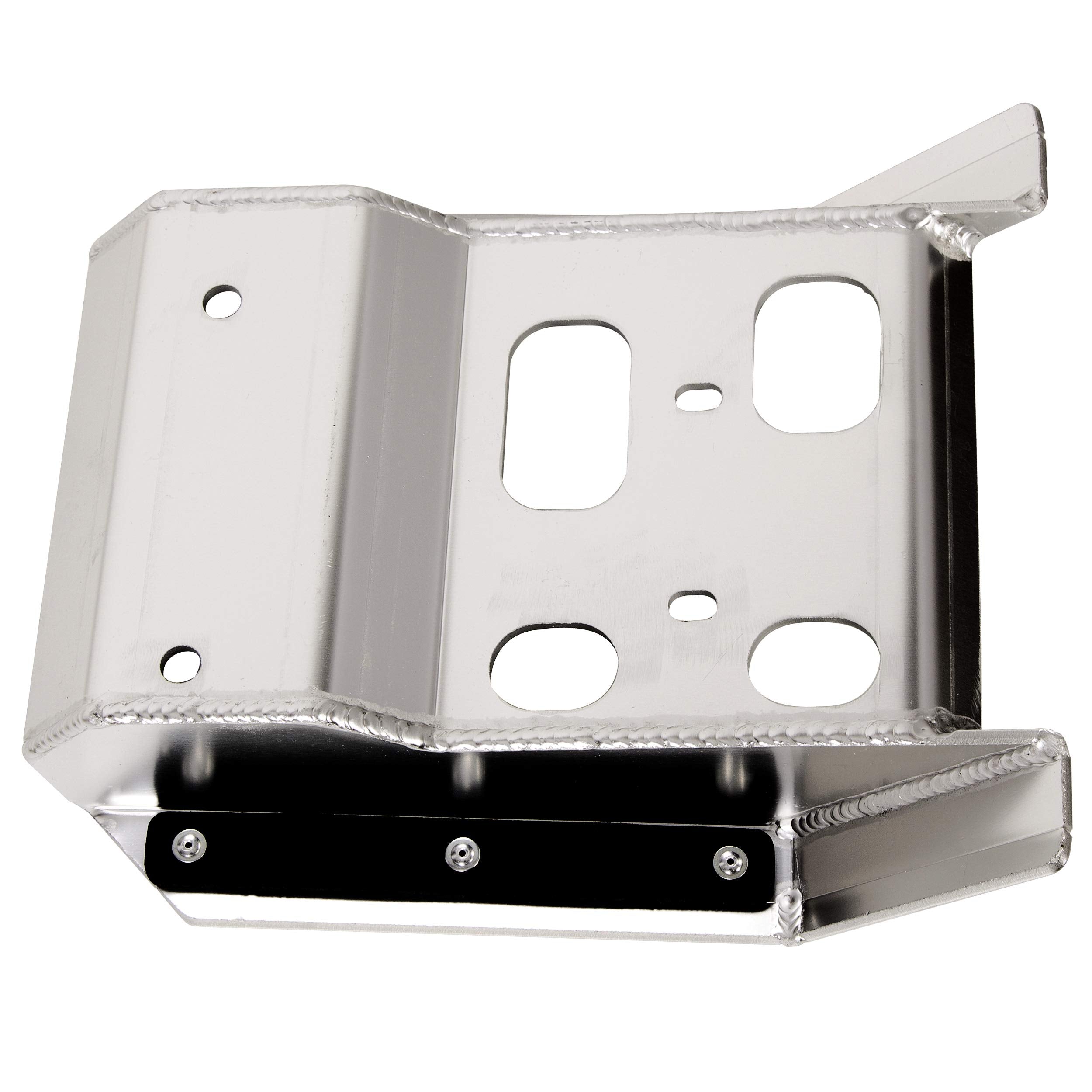 ECOTRIC Aluminum Swing Arm Skid Plate for Suzuki LTZ400 & Kawasaki KFX400 - Medium Size, Silver, Model VC-LYMM-064-2