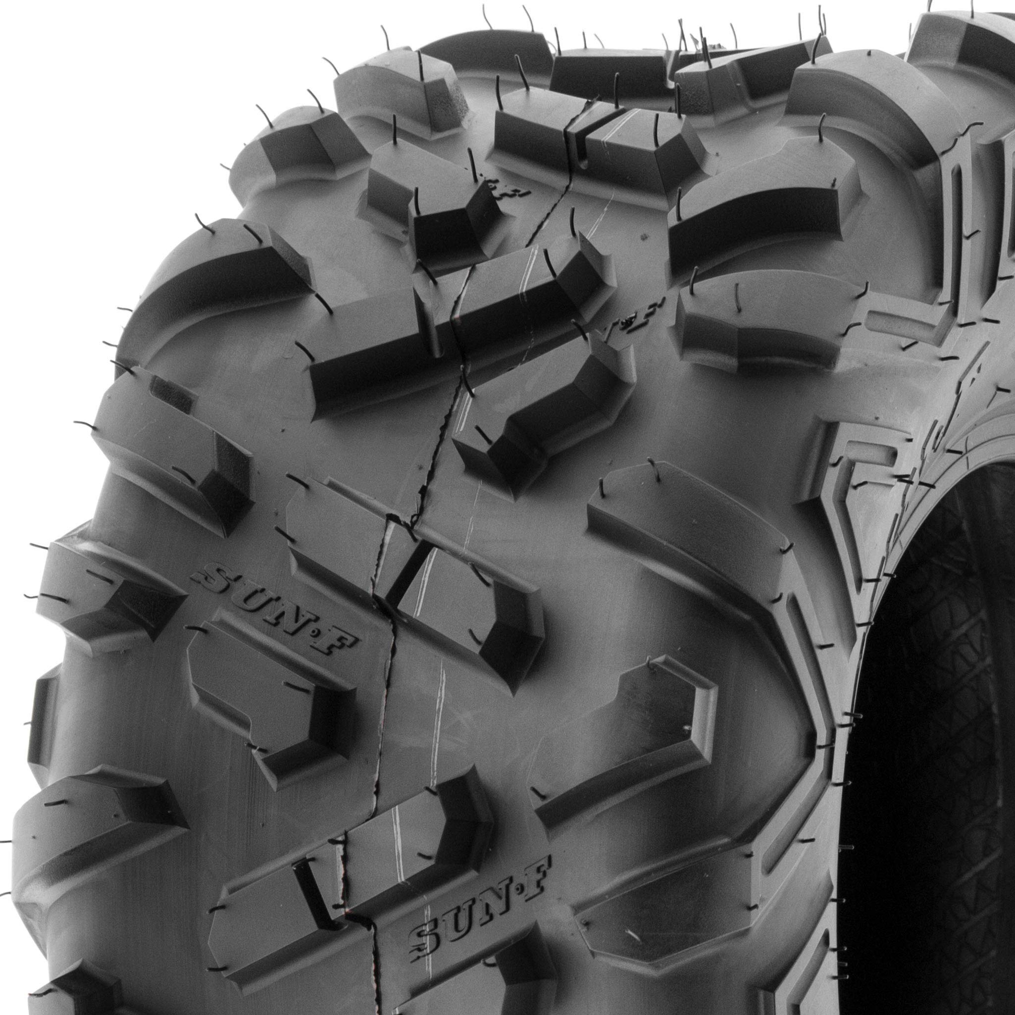 Set Of 4 Sunf Power.Ii All-Terrain Off Road Atv Utv Tires 22X7-10 Front & 20X10-8 Rear, 6 Pr Tubeless A051