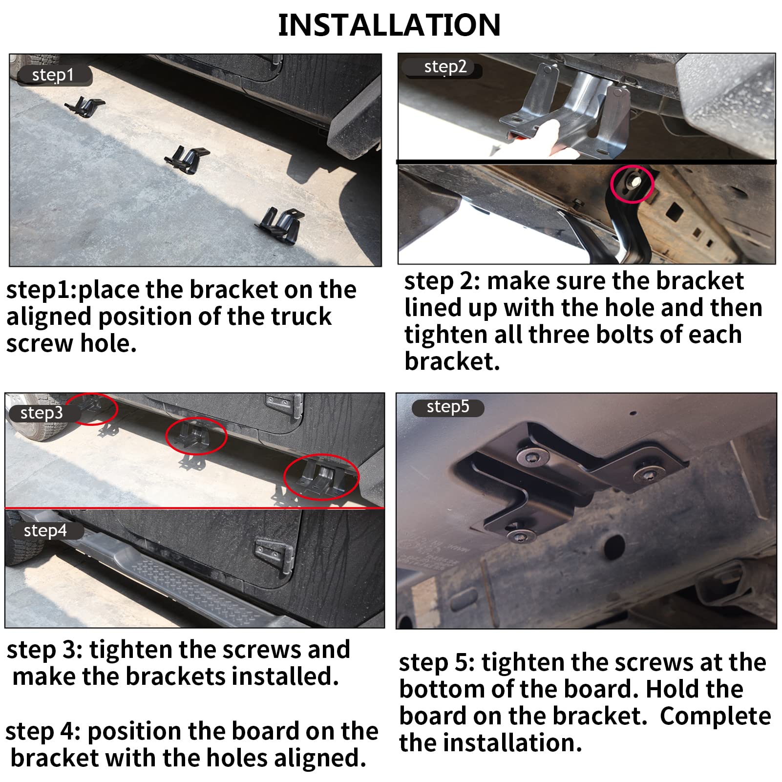 GaeaAuto Running Boards Drop Side Steps for 2018-2024 Jeep Wrangler JL 2 Door, Black, ABS Plastic and Steel