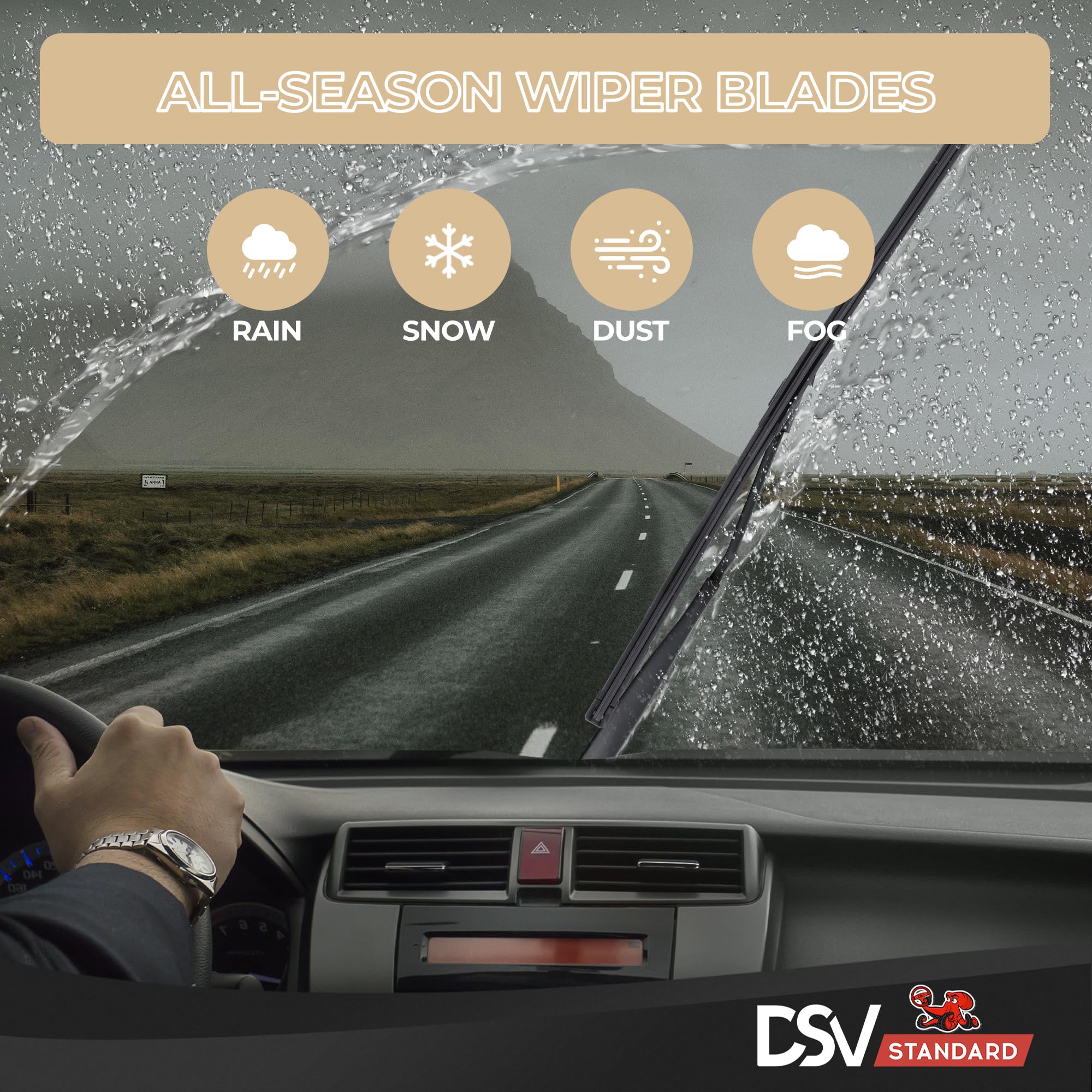 Oem Quality Windshield Wiper Blades, 26    And 20    Dsv Standard Car Wiper Blades With Universal U/J Hook, Automotive Replaceme