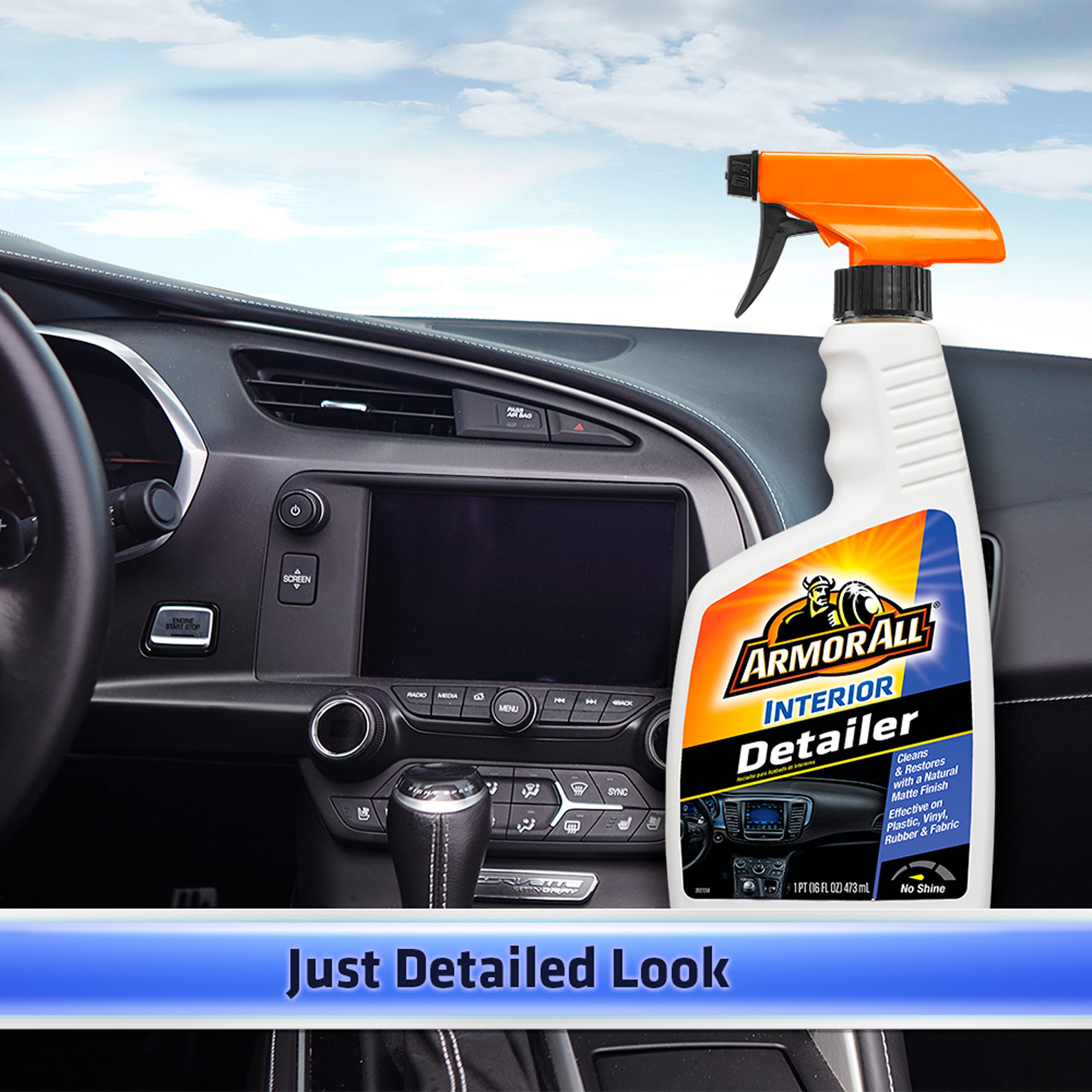 Armor All Interior Car Cleaner Formula, Detailer For Cars, Truck, Motorcycle, 16 Fl Oz, Pack Of 6, 78173-6Pk