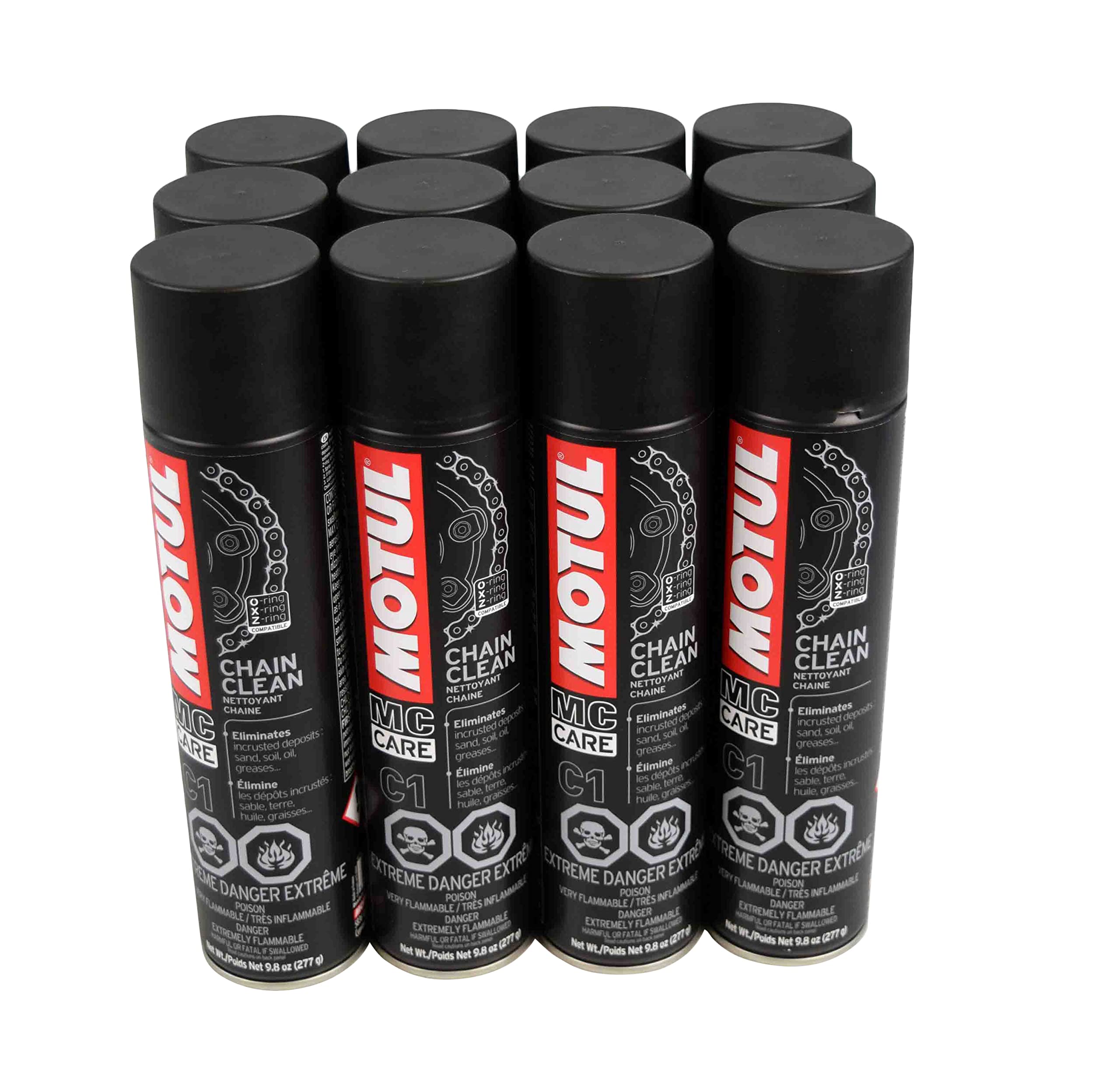 Motul Chain Lube, C2 Chain Lube Road, Conventional, 9.30 oz Aerosol, Set of 12
