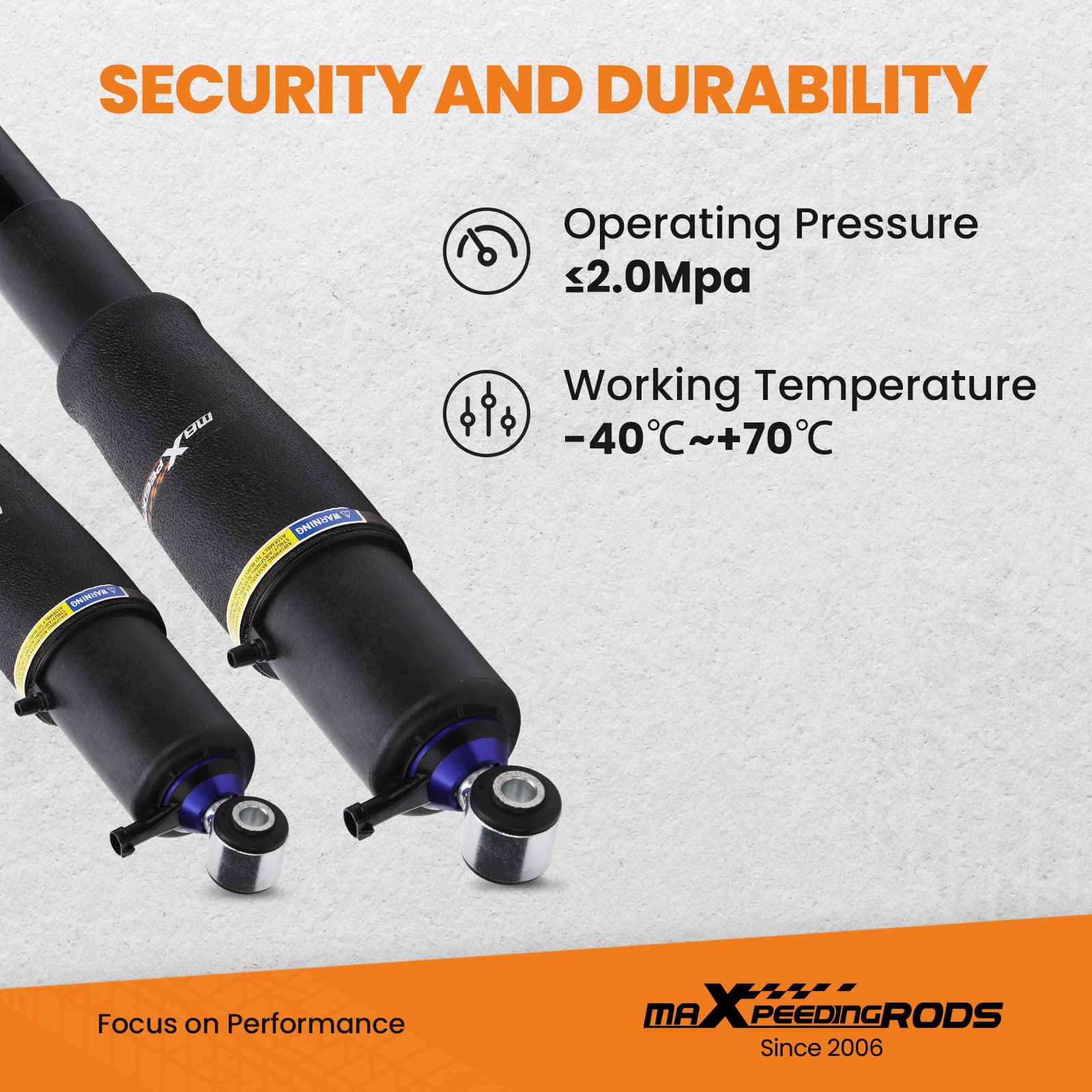 maXpeedingrods Rear Air Shocks Suspension Struts for Cadillac Escalade, Chevy Tahoe, GMC Yukon 2000-2014, Model GG75, 2PCS