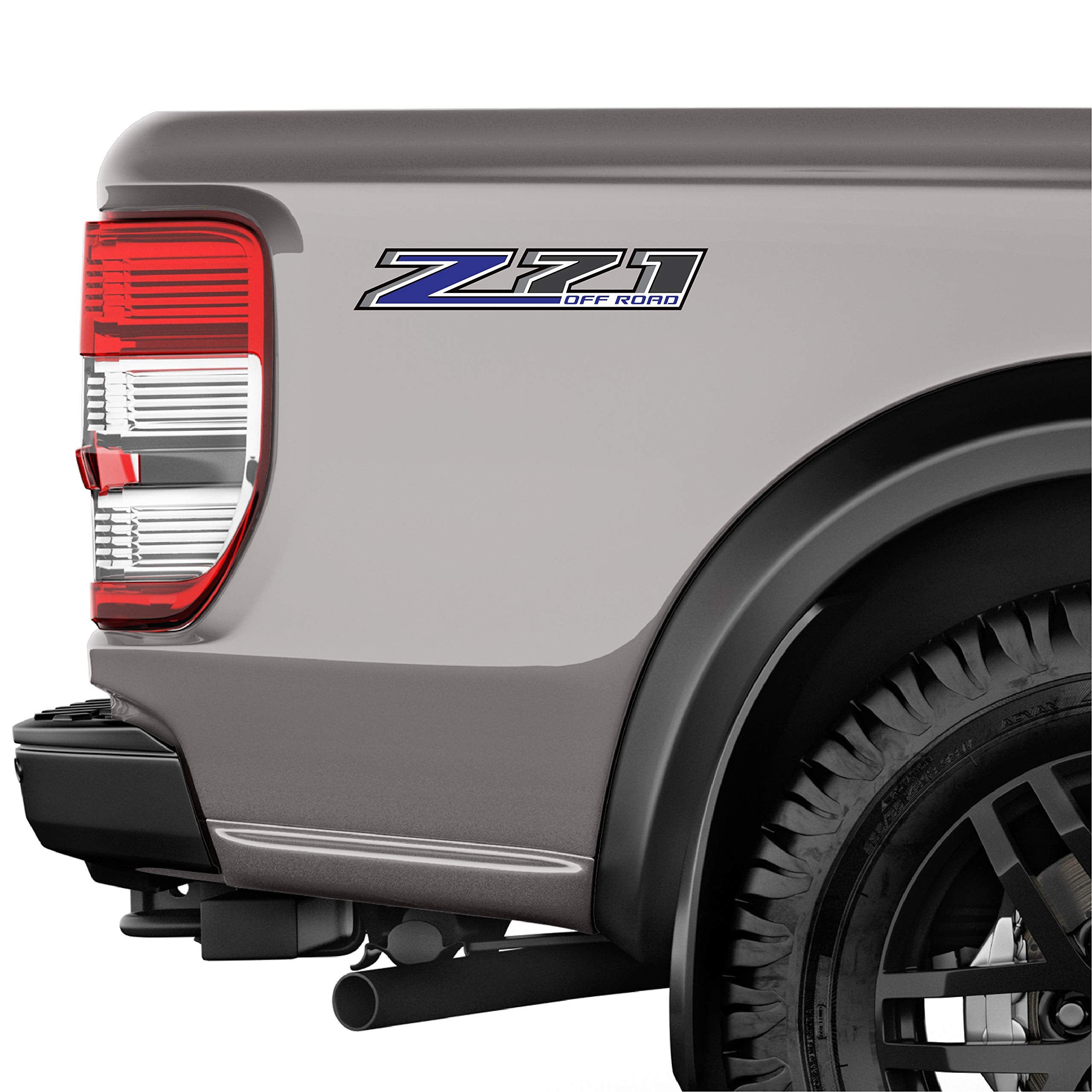 TIRESFX Z71 Offroad Truck Decals - 2014-2018 Bedside Stickers, Z71 Offroad Blue