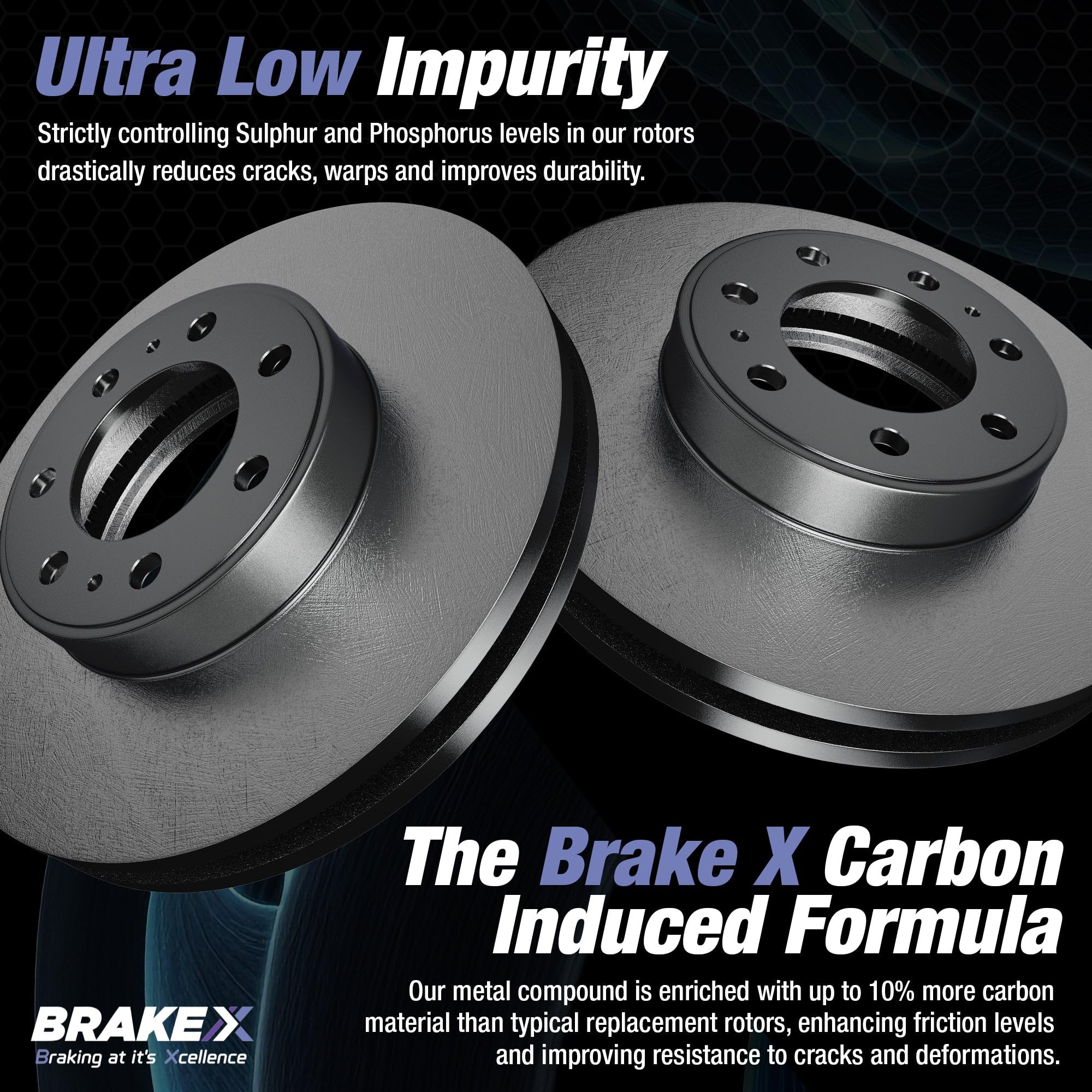 Brake X Rear Brake Pads And Rotors Kit Replacement For 2002-2007 Buick Rendezvous | Aegis Geomet Coated Rotors And Alpha Ceramic