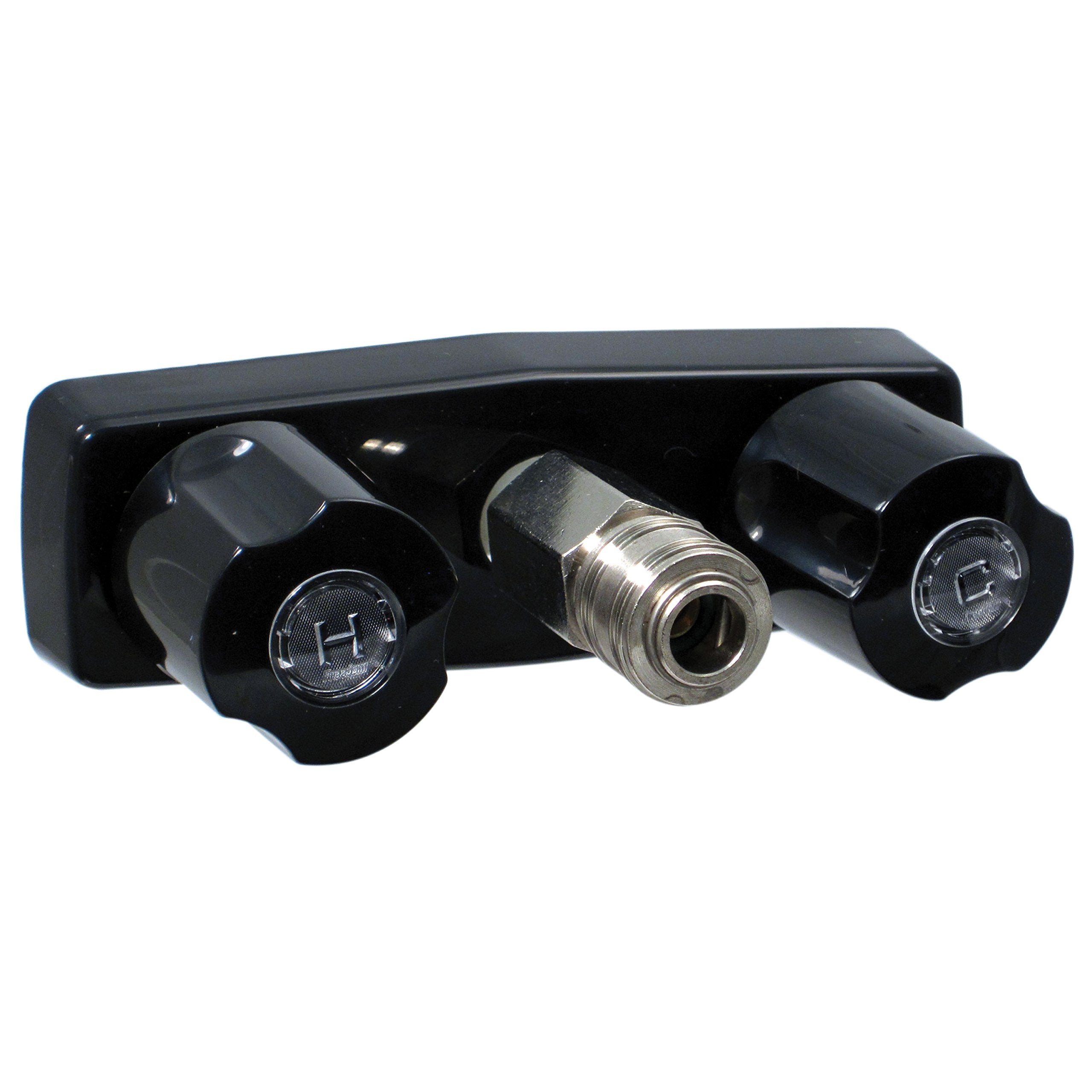 Phoenix Faucets By Valterra Pf213790 Plastic Dual Handle 3-3/8'' Faucet With Quick Connect - Black