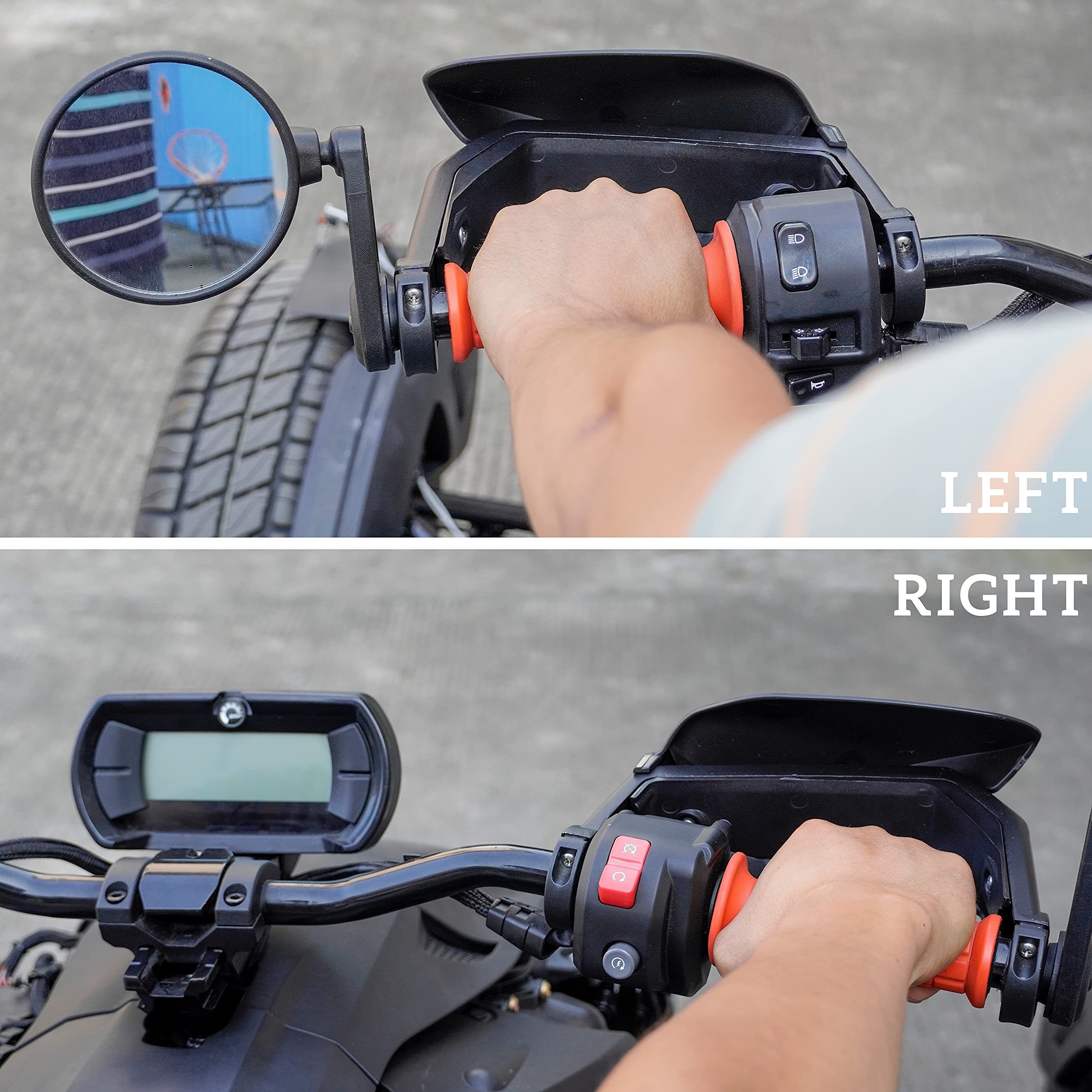 Sautvs Black Handguards Protector Wind Deflector For Can Am Ryker, Plastic Hand Guards Air Deflector Kit For Can-Am Ryker 600 900 Sport Rally Edition All Models Accessories (2Pcs, Replace #219400894)