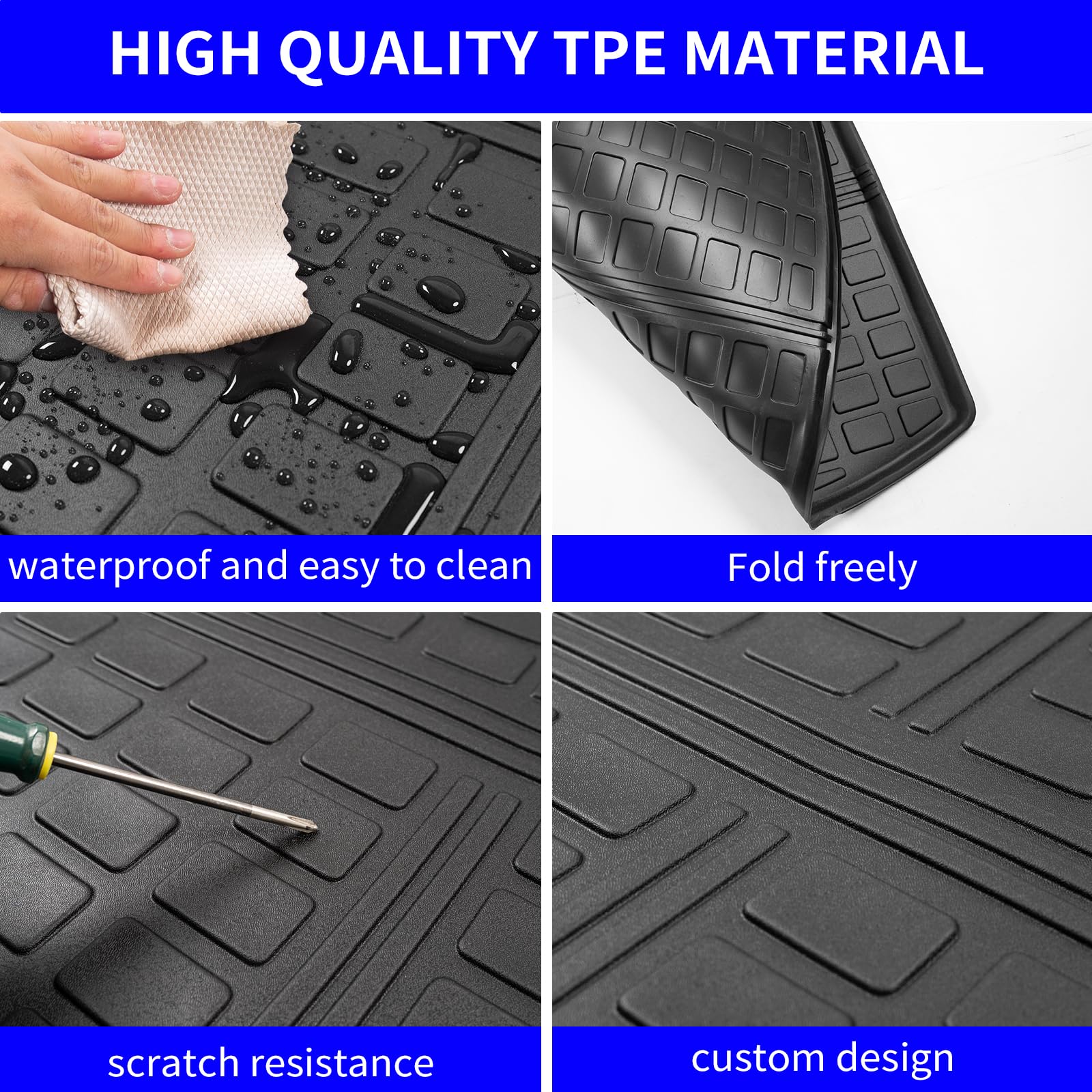 Rongtaod Cargo Mat Compatible With 2023 2024 2025 Honda Crv (Include Hybrid) Cargo Liner Trunk Mat Tpe All Weather Trunk Liner H