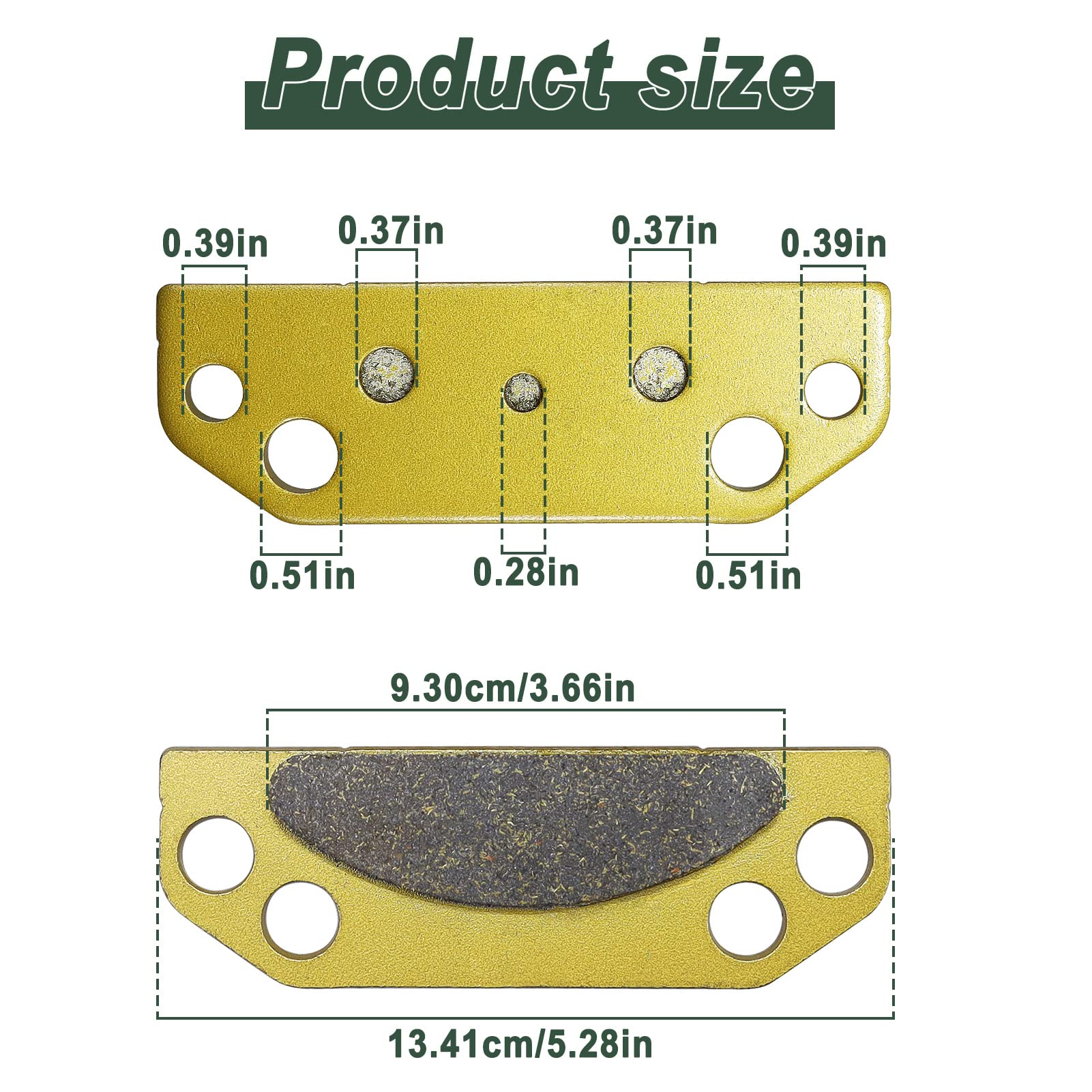2203147 Parking Brake Pad Set For Polaris Ranger 2X4 4X4 6X6 500 700 800 900 Xp Crew 2005 2006 2007 2008 2009 2010 2011 2012 201