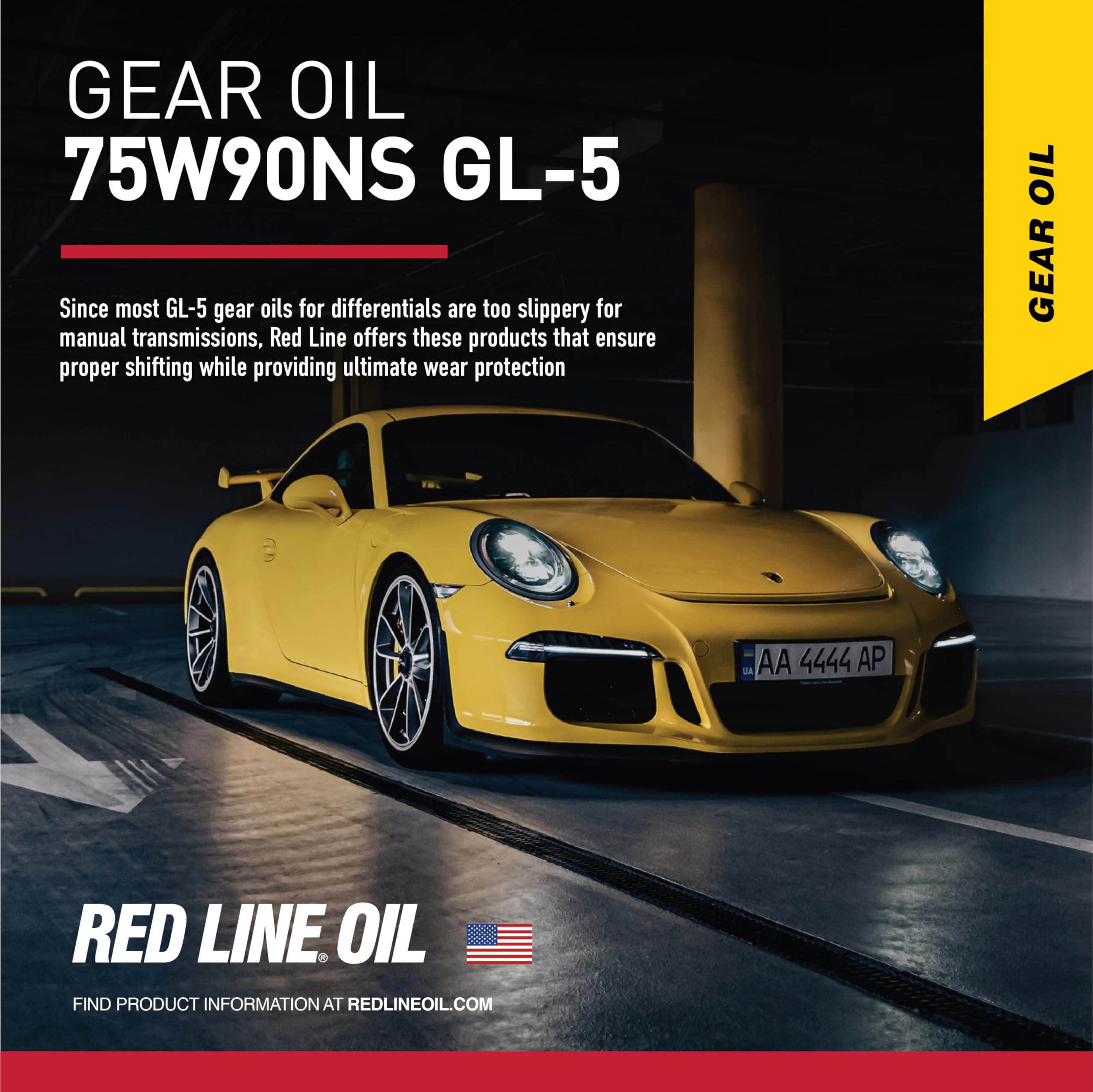 Red Line 58304 Synthetic Gear Oil 75W90 - 1 Quart (4 Pack) Non-Slip