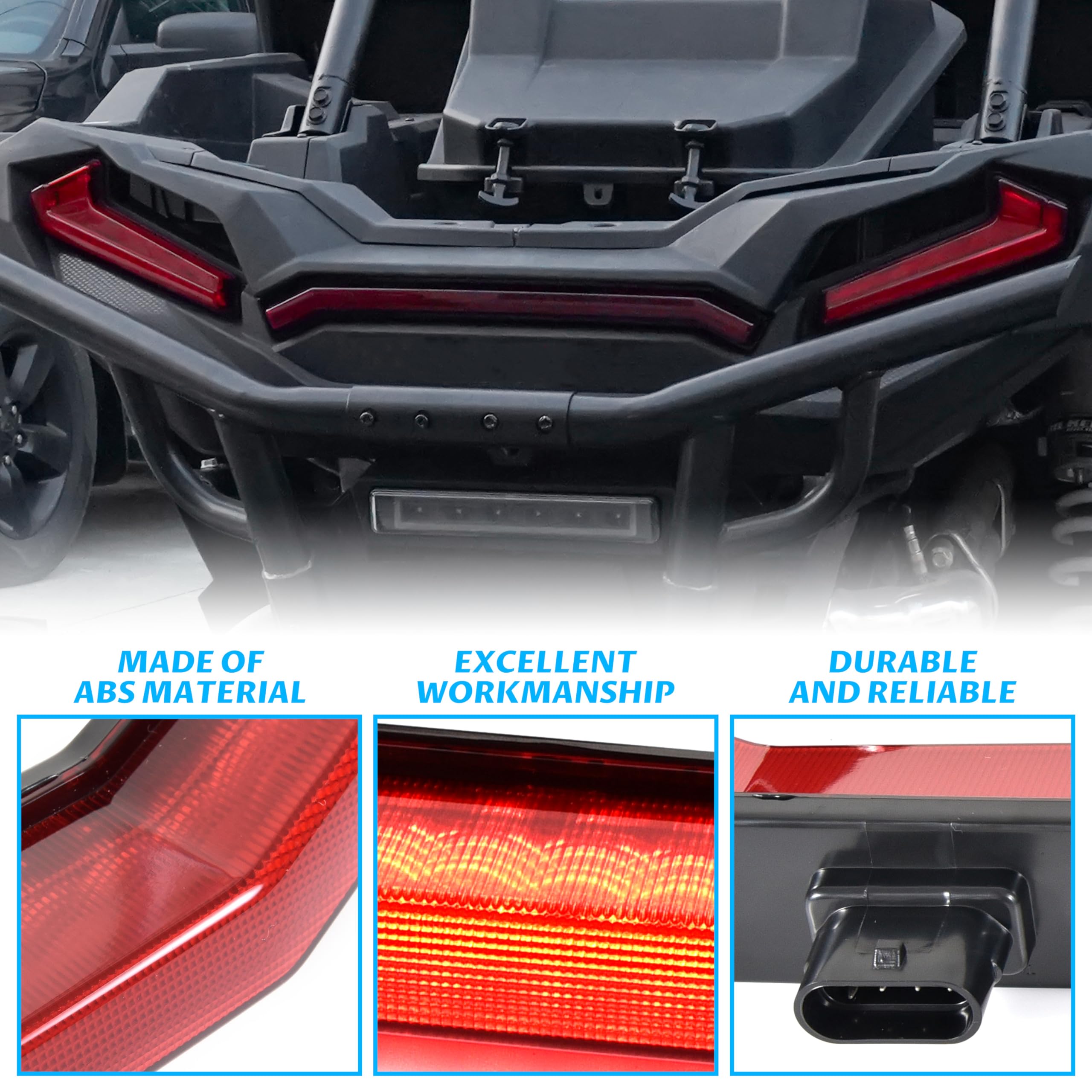 SAUTVS UTV Center Tail Light, Rear Center Accent Lamp Taillight OEM Replacement for Polaris RZR XP 1000 Turbo Sportsman 1000 XP