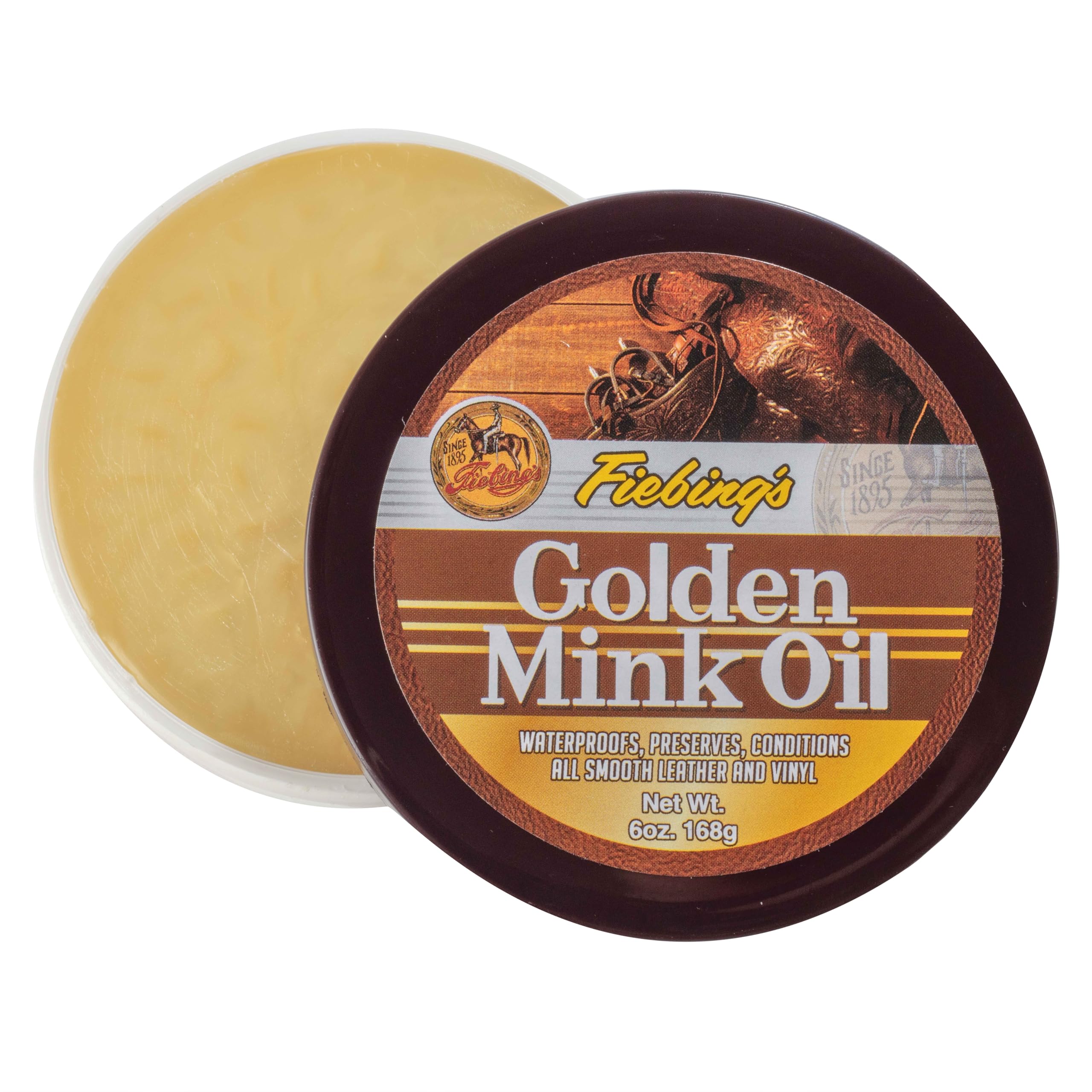 Fiebing'S Golden Mink Oil For Leather Boots (6 Oz) - Leather Cleaner & Conditioner - Waterproof, Preserve, Soften All Smooth Lea
