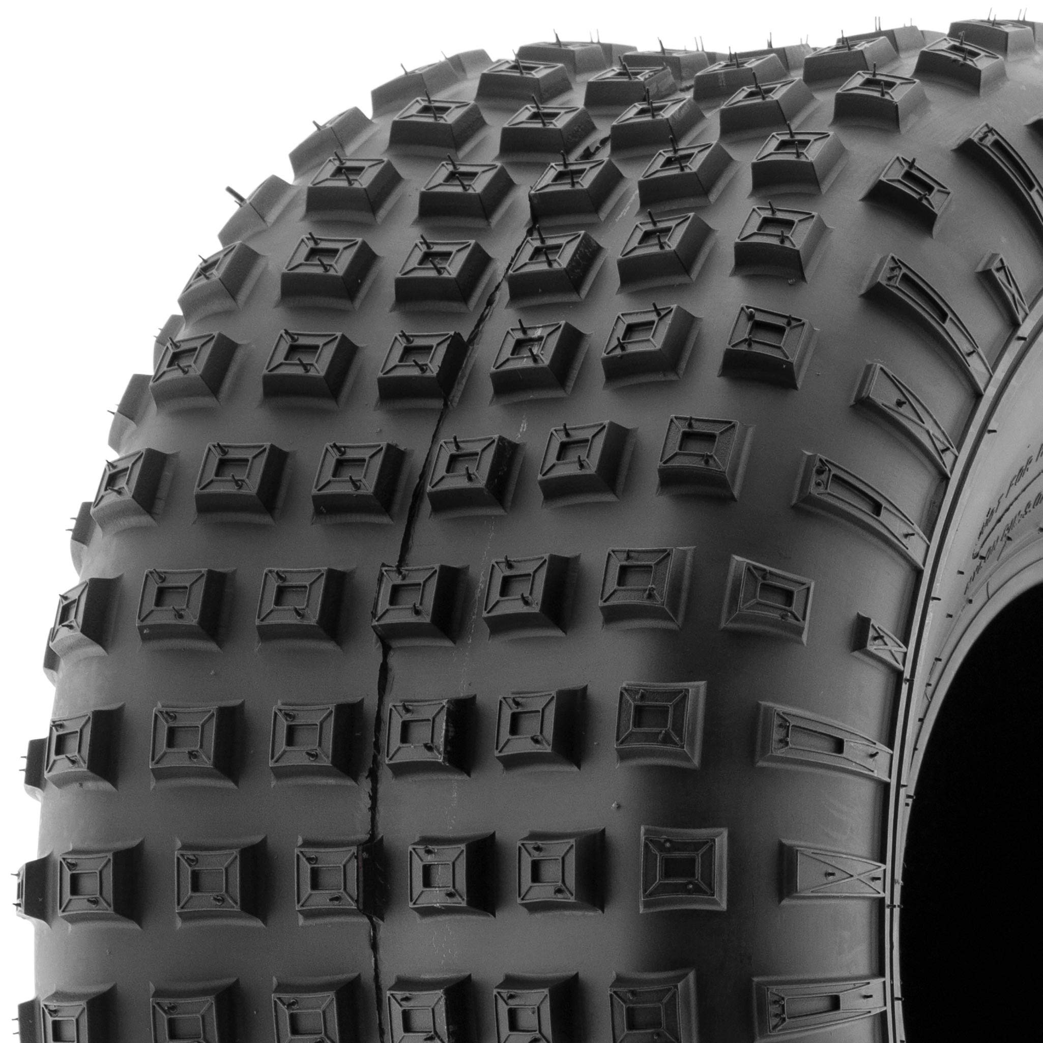 Pair Of 2 Sunf A011 Xc Sport 16X8-7 Atv Go-Kart Knobby Tires, 6 Pr, Tubeless