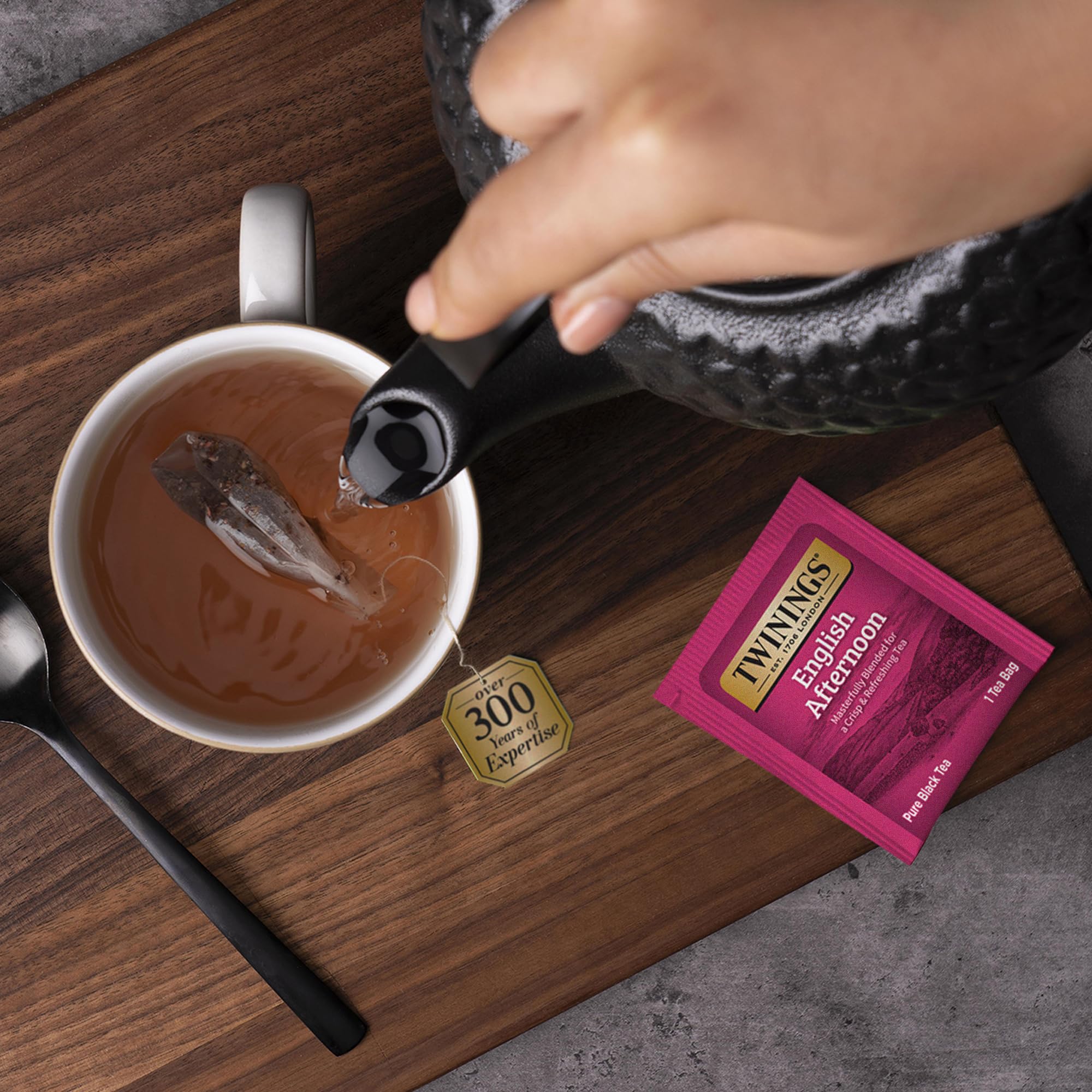 Twinings English Afternoon Black Tea, 20 Count (Pack of 6), Smooth & Slightly Sweet, Caffeinated, Enjoy Hot or Iced