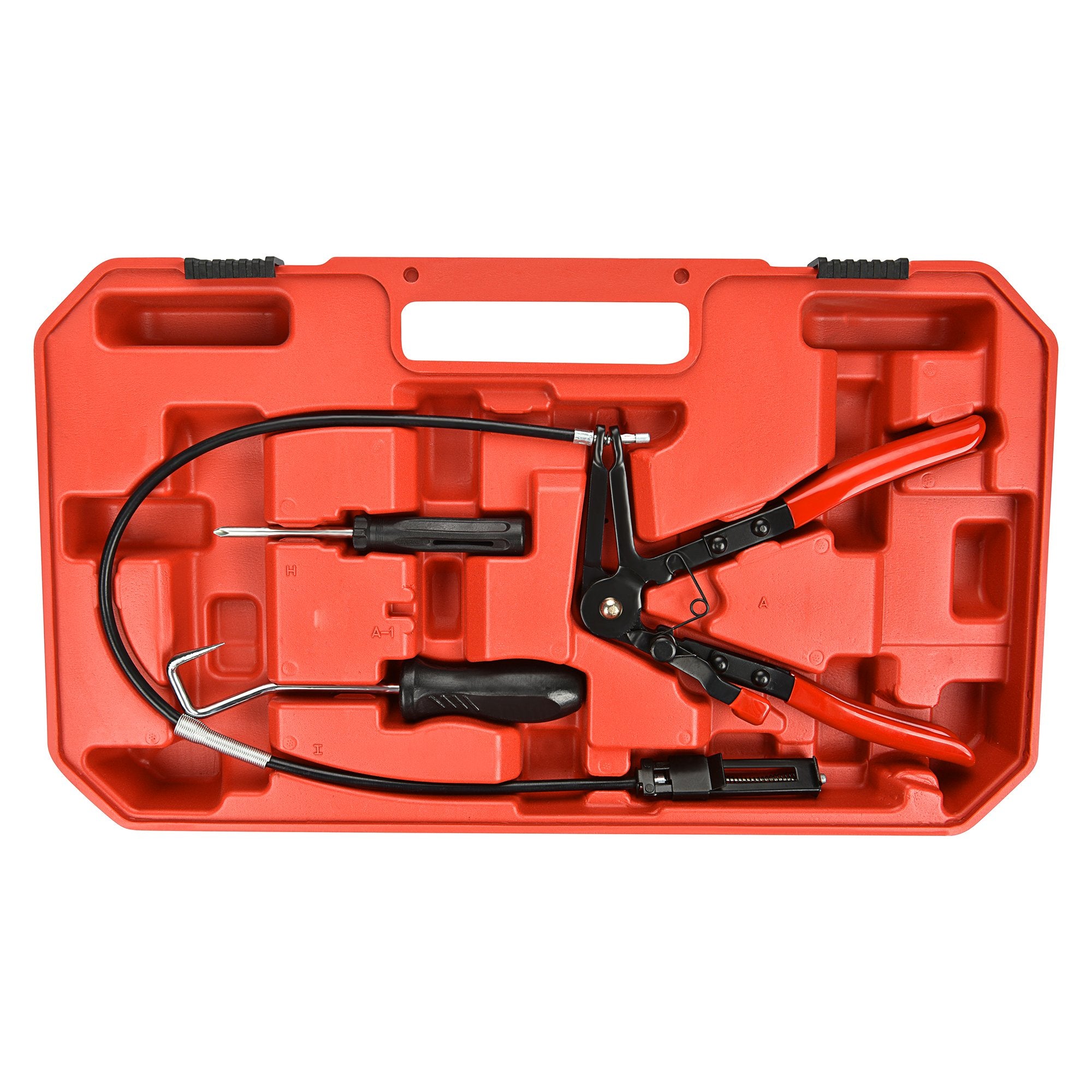 Betooll 9Pcs Wire Long Reach Hose Clamp Pliers Set Fuel Oil Water Hose Auto Tools