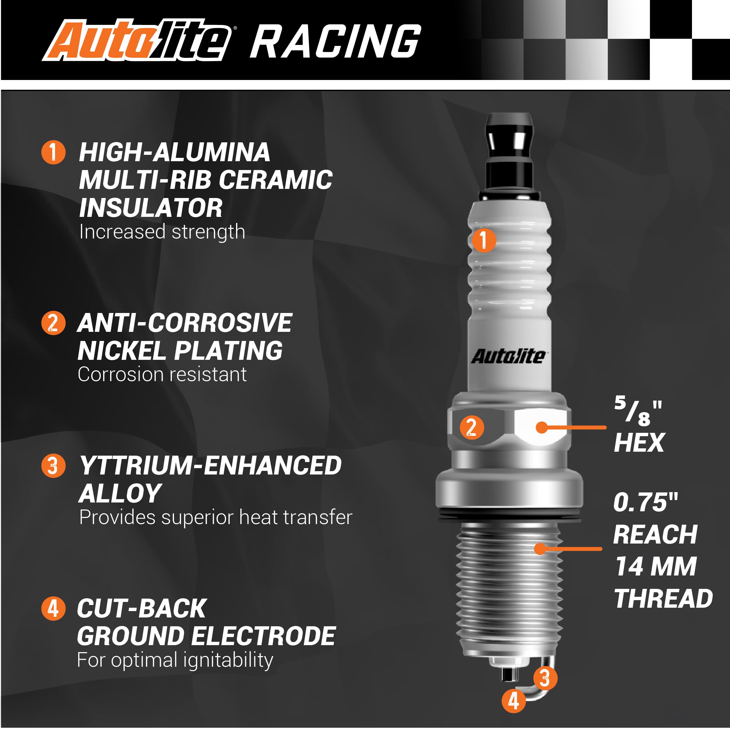Fram Autolite Ar32 High Performance Racing Non-Resistor Spark Plug, Pack Of 1