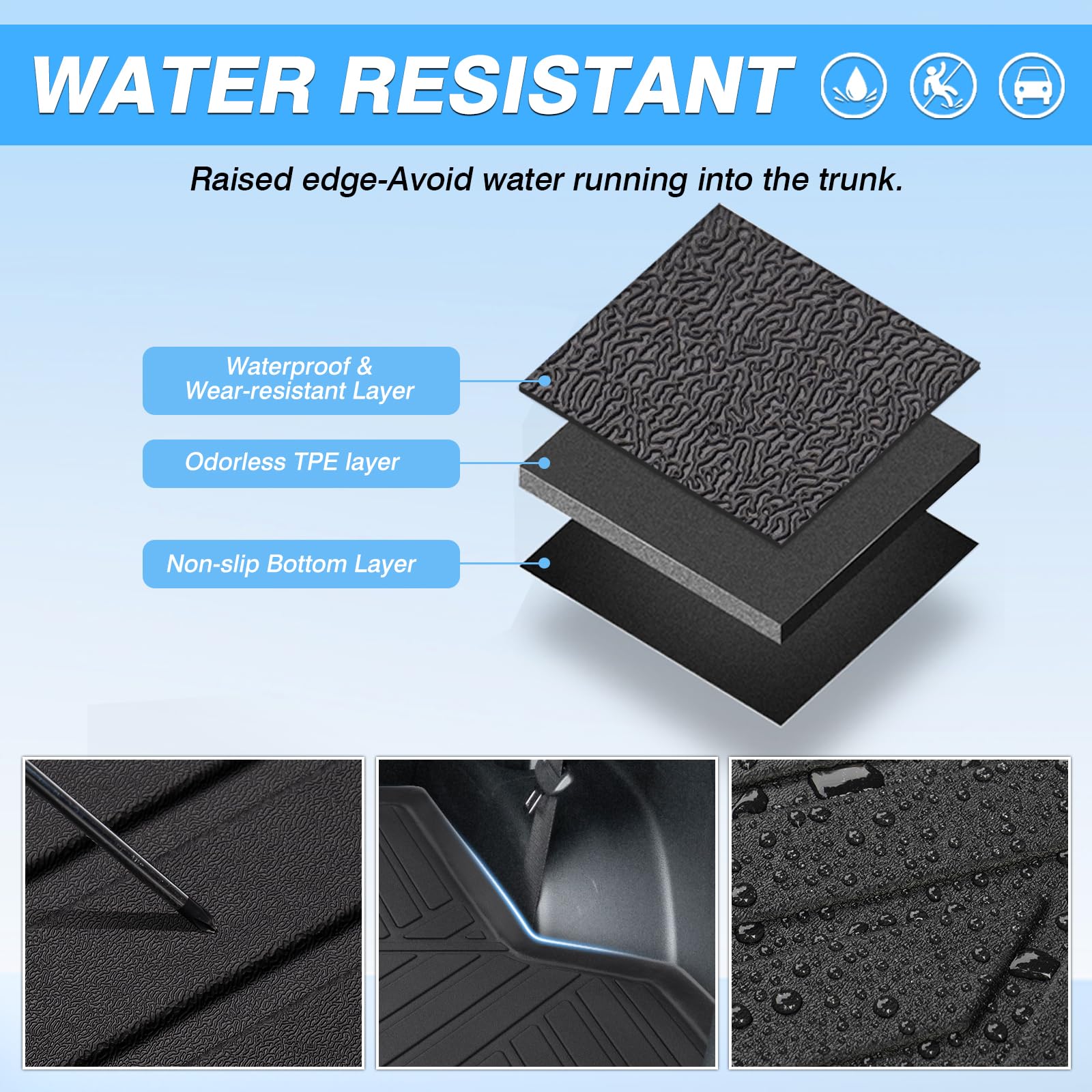 Powerty Cargo Mat Compatible For Kia Niro 2023 2024 2025 (Not For Niro Ev& Niro Plug-In Hybrid Accessories All Weather Cargo Lin