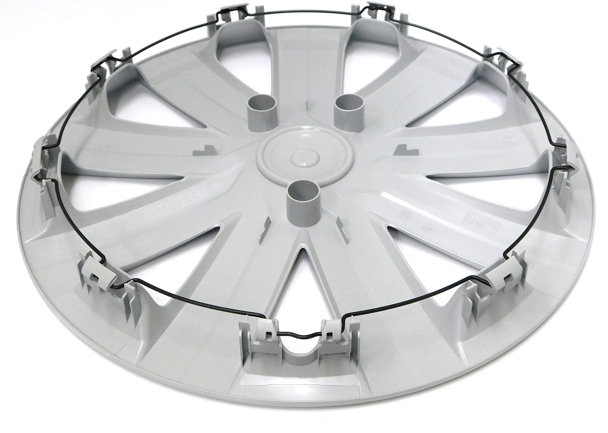 Volkswagen Genuine 9-Spoke Hub Cap Wheel Cover, 15-inch, Silver, Model 5C0601147DQLV