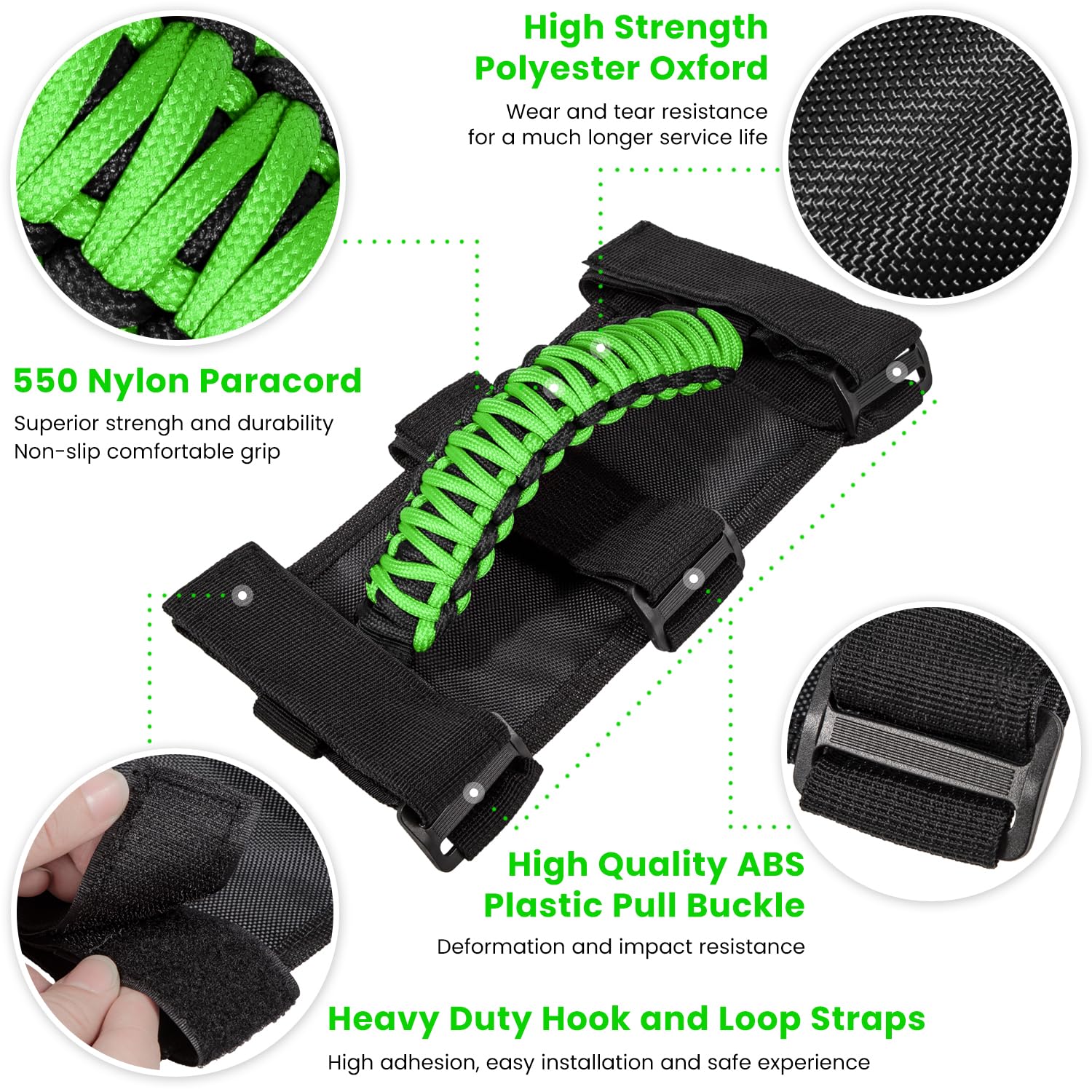 Roll Bar Grab Handles Grip Handle for Jeep Wrangler JK JKU JL JLU TJ YJ Sports Sahara Freedom Rubicon Unlimited Gladiator JT 195