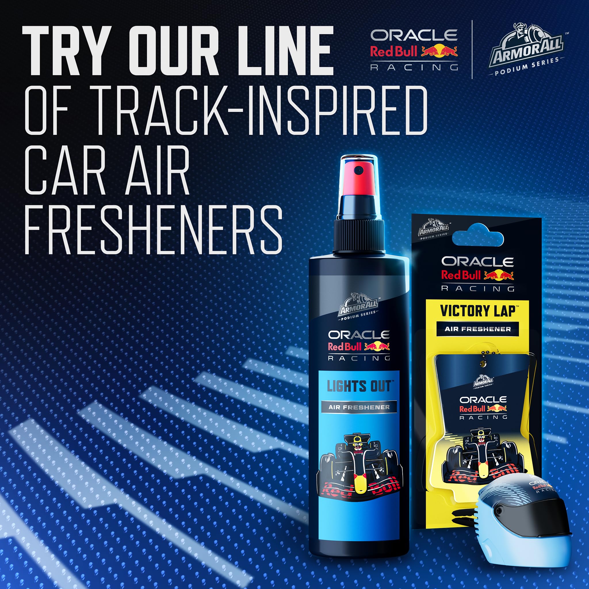Armor All Podium Series Hanging Car Air Freshener, All Access Pass, Victory Lap Scent (6 Pack), Racing-Inspired Auto Air Freshen