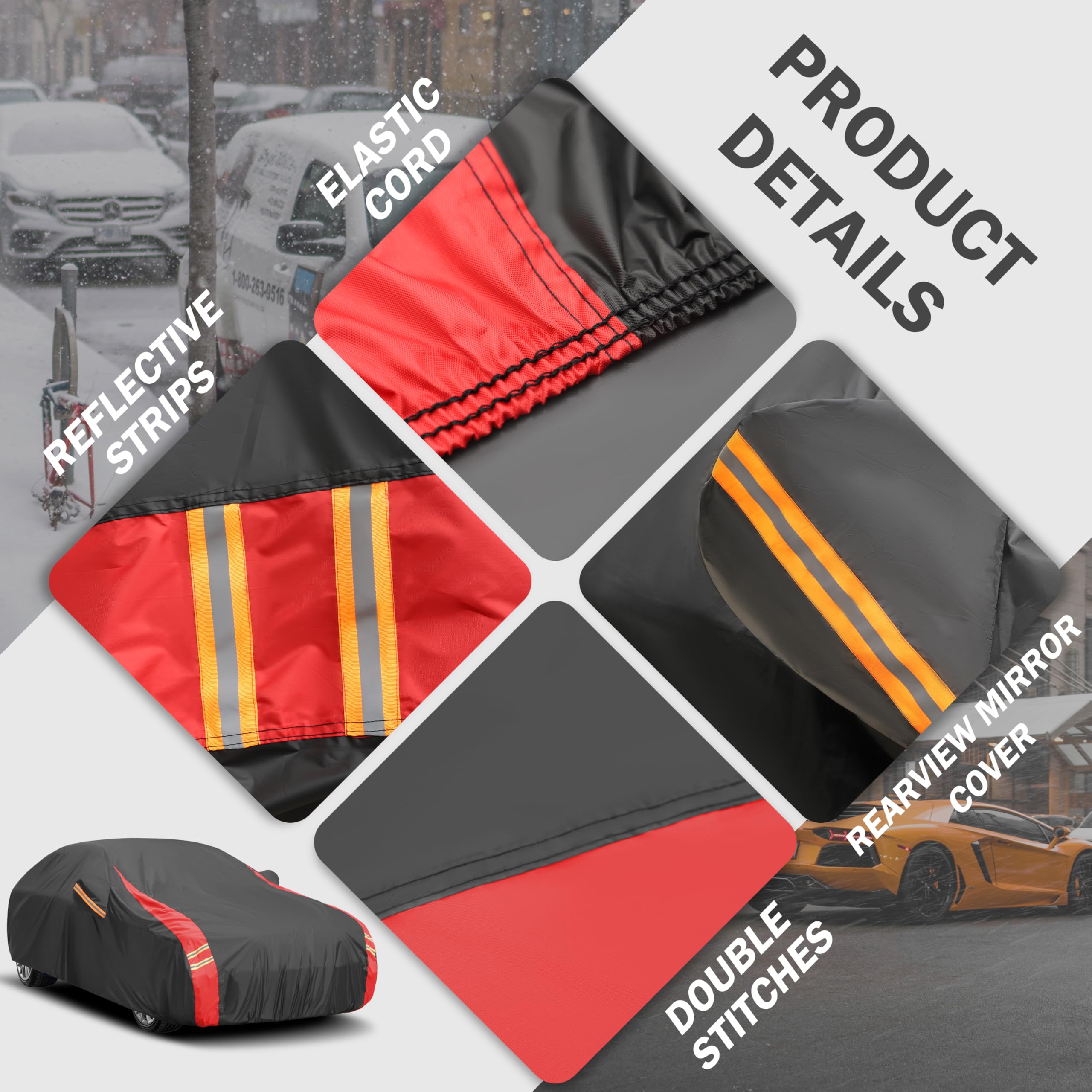 MBLCOOVERS Car Cover Automobiles Waterproof All Weather for for Sports Coupe Fit Coupe Buick Lesabre,Cadillac de Ville/Eldorado,