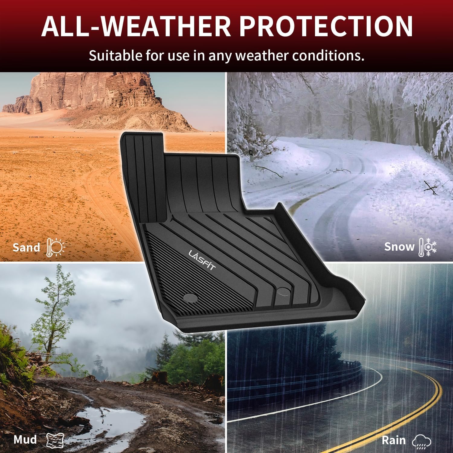 Lasfit Floor Mats For Bmw 3 Series 2012-2018 320I 328D 328I 330E 330I 335I 340I M3 Rwd & Sedan Only(Not For 335Is, X-Drive, Gt),