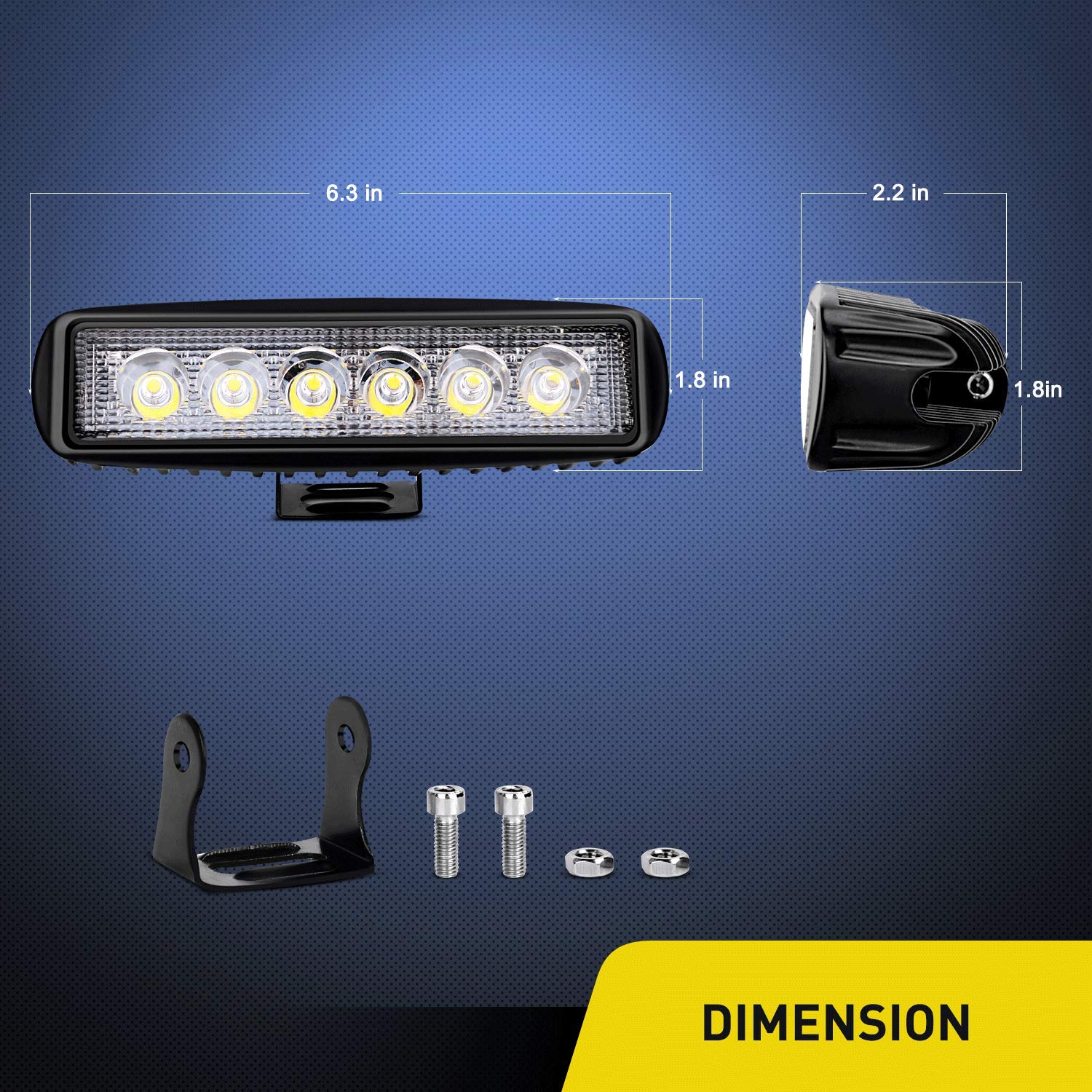 Nilight 2Pcs 18W Spot Led Work Lights Led Pods Fog Lights Off Road Led Lights Driving Lights With16Awg Off Road Wiring Harness K