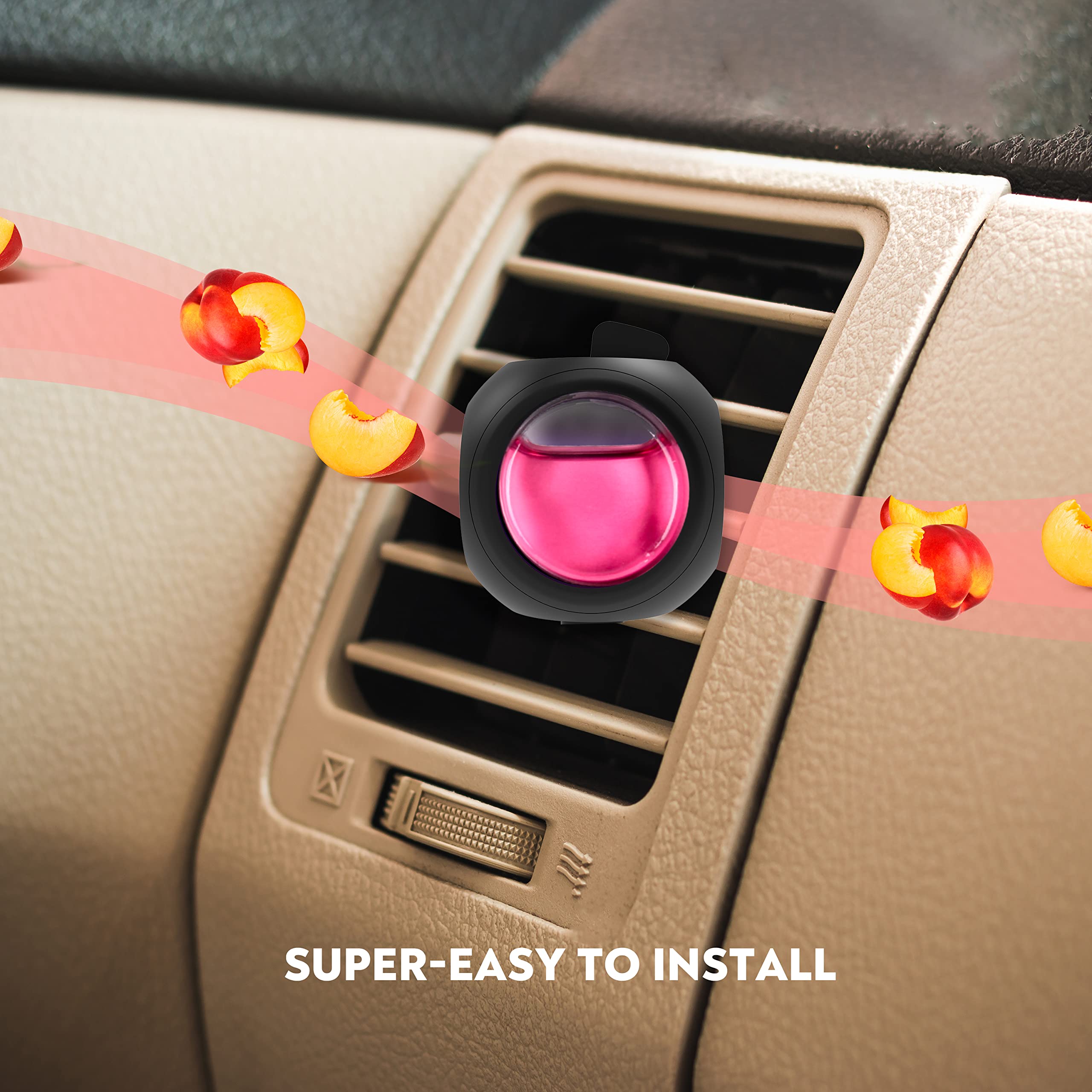 Drivejoy Car Air Freshener Vent Clips, 8Pk, 6 Peach, 2 New Car Scent, Car Fresheners For Men Women, Up To 240 Days, Long Lasting