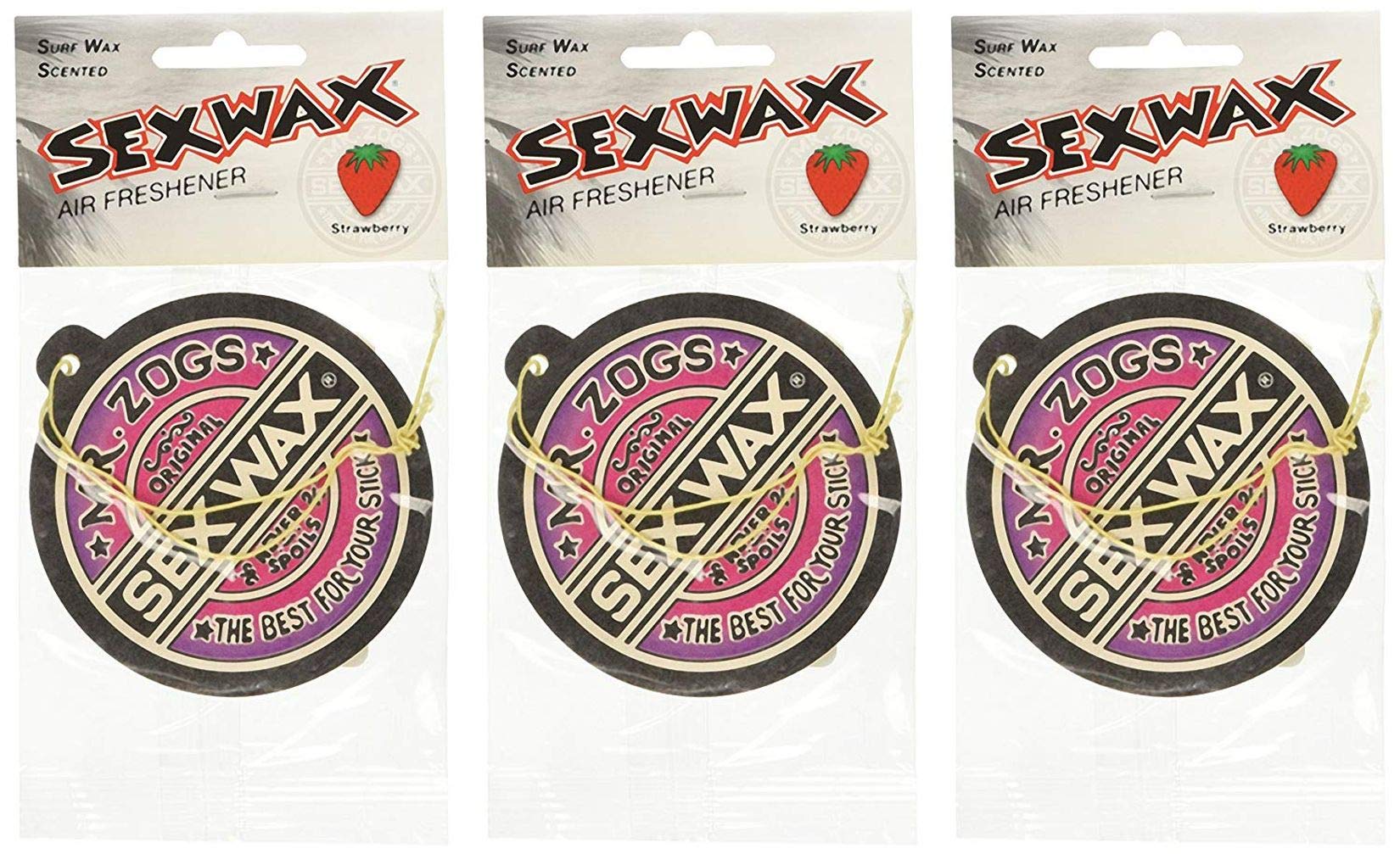 Sex Wax Air Freshener Multi Pack (Strawberry 3 Pack)