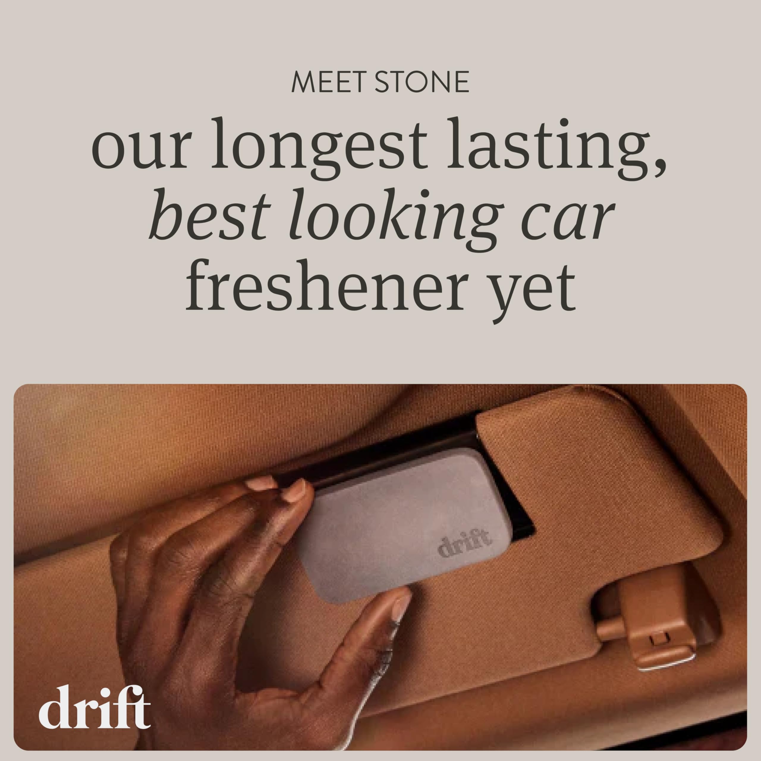 Drift Drift Car Air Freshener - Teak Scent 3 Pack Refill - Long Lasting Odor Eliminator - Essential Oils - 2.93 Ounce - White