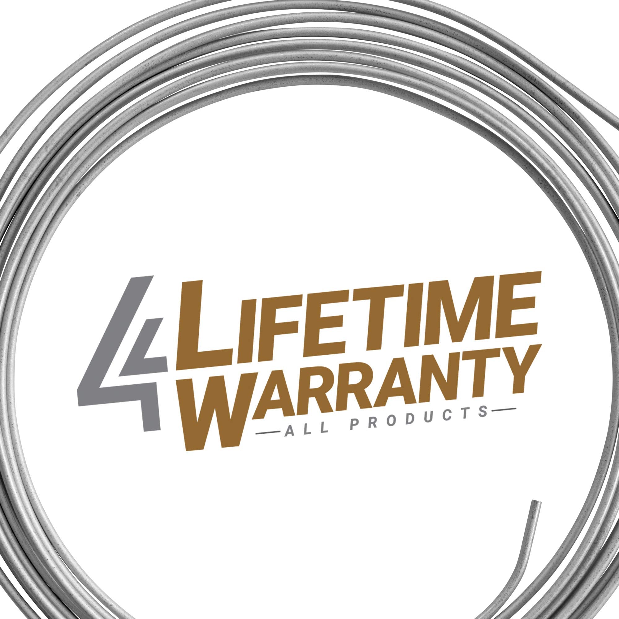 4Lifetime Galvanized Steel Brake Line Kit - 3/16 X 25Ft Replacement Set - Professional Grade Oe Steel Tube, Corrosion-Resistant, Flexible 3/16 Brake Line – Comes With 16 Fittings For Easy Install
