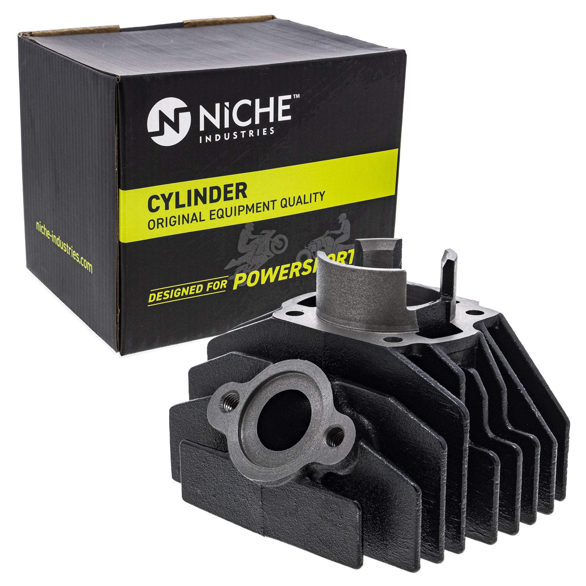 NICHE 80cc Engine Cylinder Head Kit for Yamaha PW80 - Piston, Gasket, Black