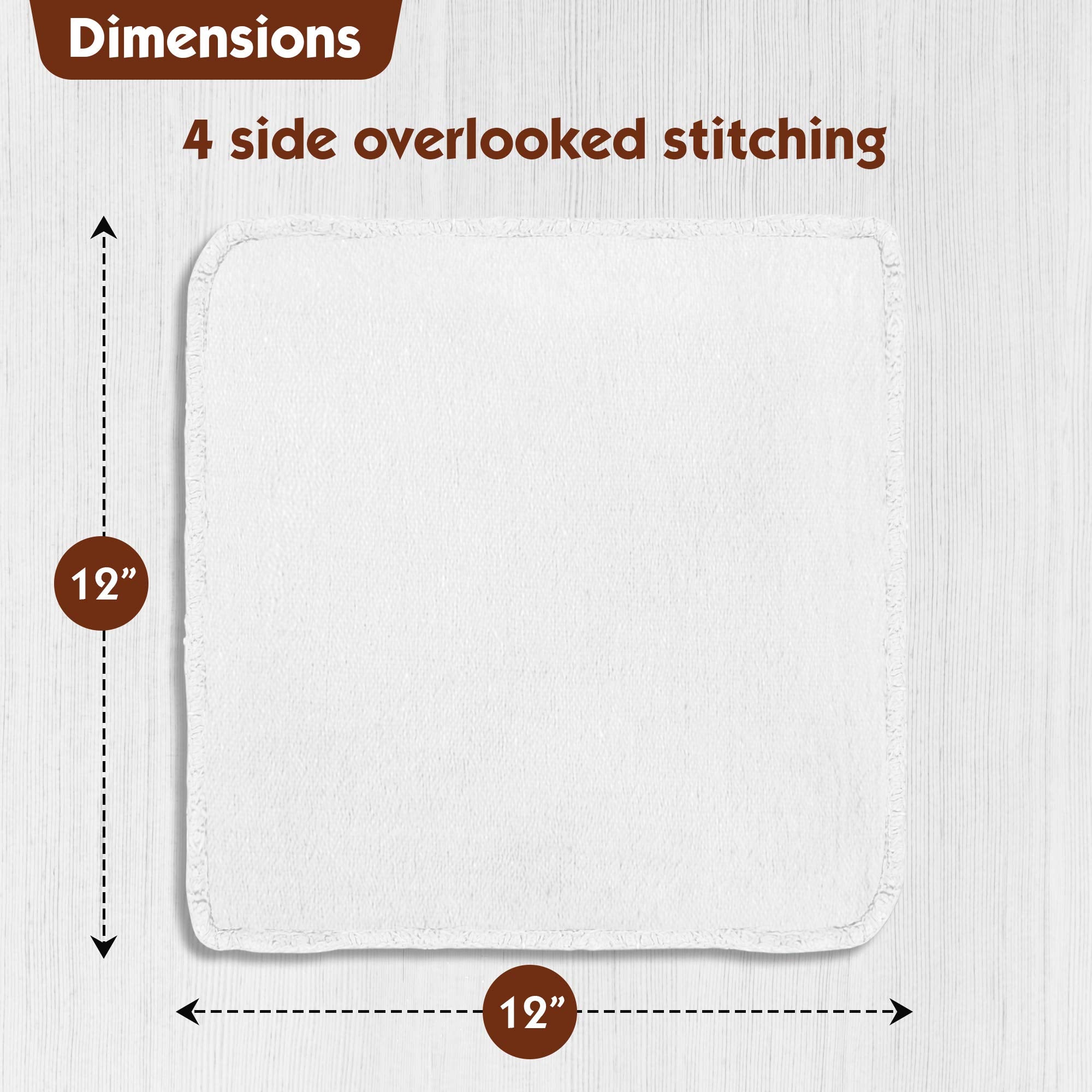 Nabob Wipers Auto Mechanic Shop Towels 100 Pack Shop Rags 100% Cotton Size 14''X14'' Commercial Grade  (100  Pack,  White)