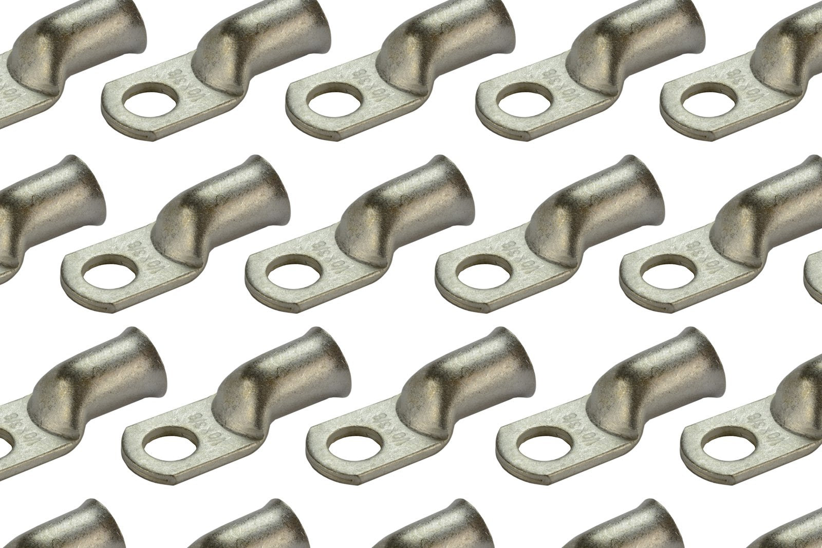 Temco 50 Pack Tinned Copper Welding Battery Cable Ends, Lugs Terminal 1/0 Awg 3/8'' Hole - Marine Grade (6 Awg To 1/0 Awg Option