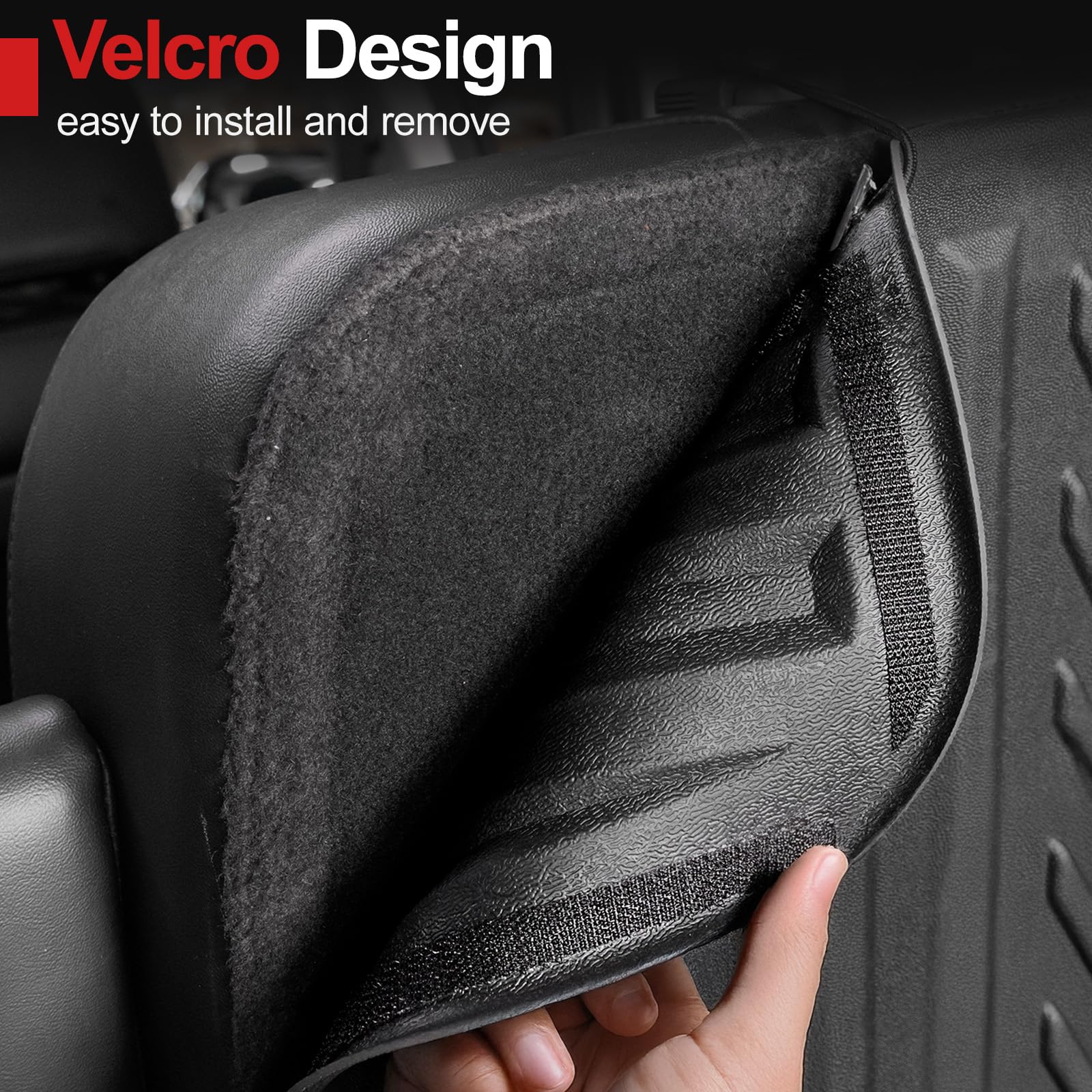 HOUCLEMIC Cargo Mat for Hyundai Santa FE 2024-2026, TPE All Weather Liner with Backrest, Model CXHW2024ST0002F, Cargo Liner