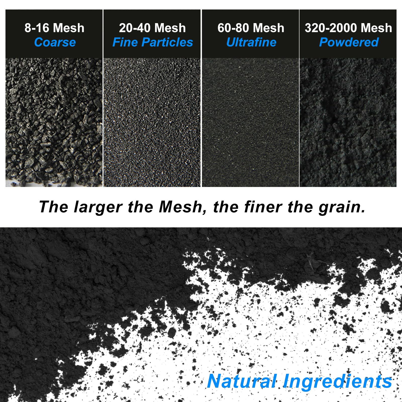 Ninesung Pure Graphite Powder - 1000 Grit Superultra-Fine Lock Lubricant - 8 oz