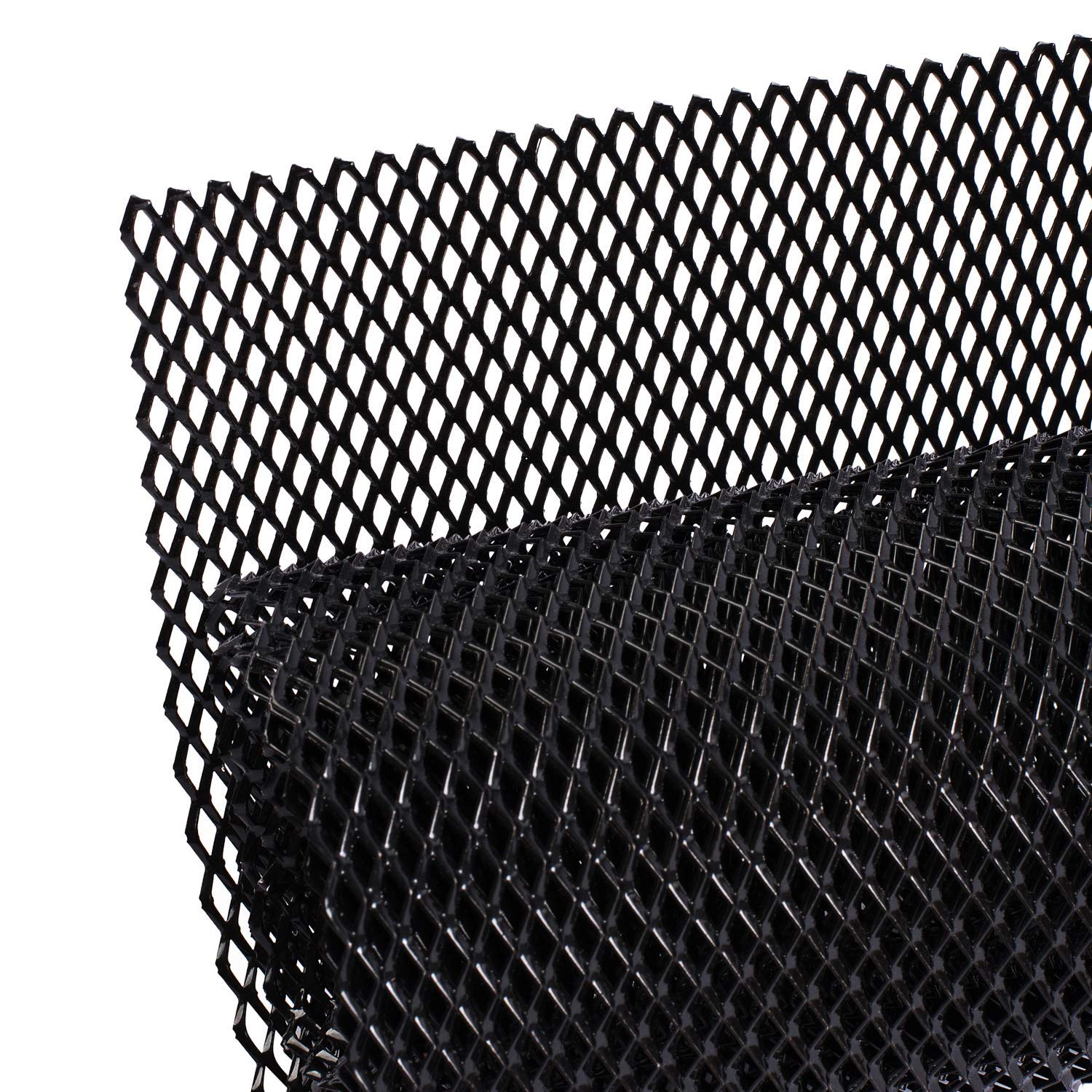 AggAuto Aluminum Car Grill Mesh Insert, 40"x13", Black, 6x12mm Rhombic Holes, Multifunctional Automotive Grille Bumper Accessory