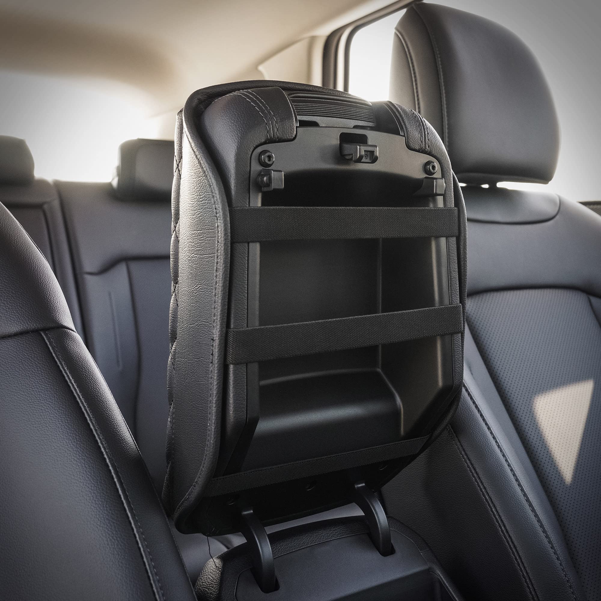 KMMOTORS Center Console Cover for Sportage NQ5 2023 - Black Vegan Leather Armrest Cushion Protector