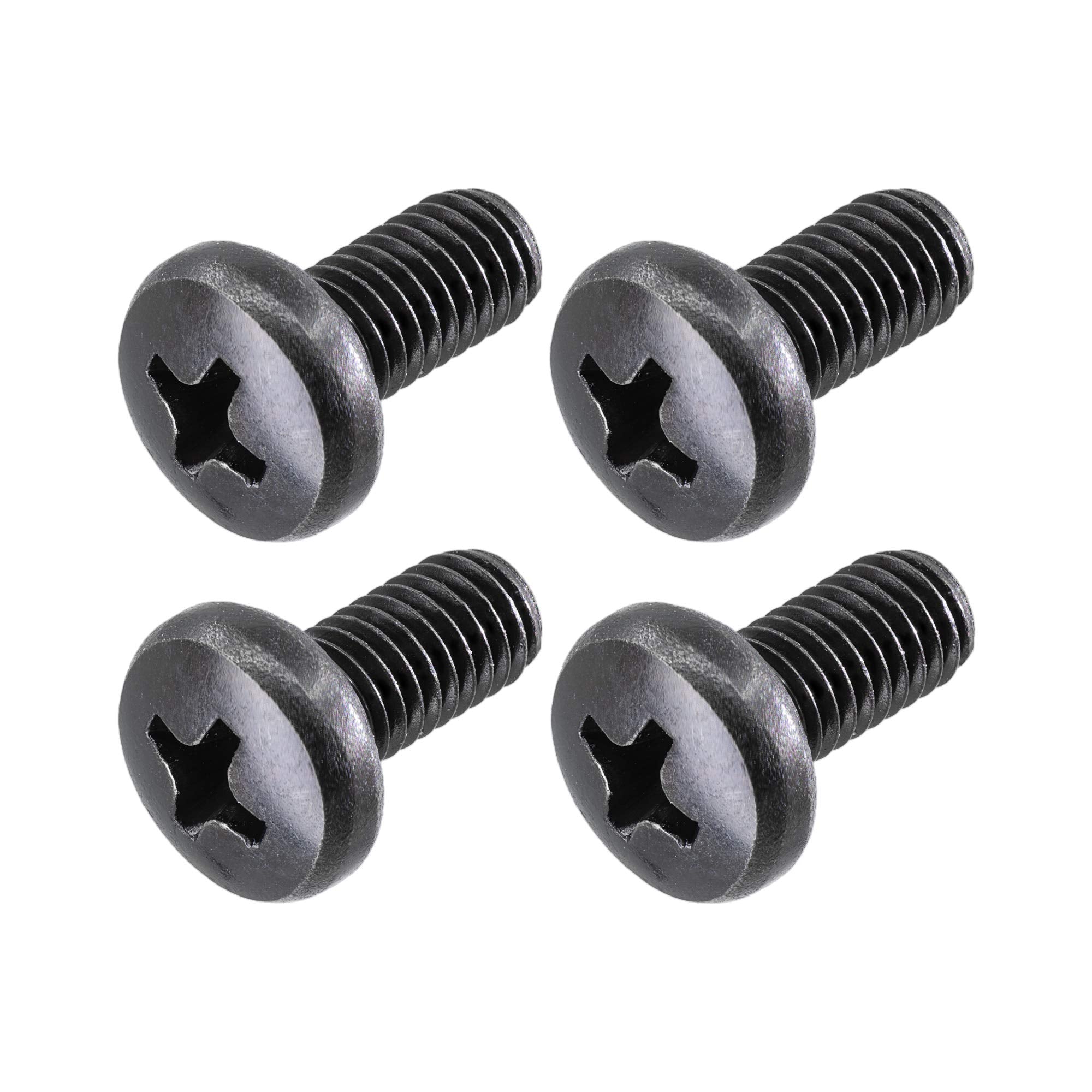 Black License Plate Screws For Bmw And Tesla, Phillips Machine Pan Head 18-8, Stainless Steel, M5-0.8 X 10 Mm Bolt (Pack Of 4)