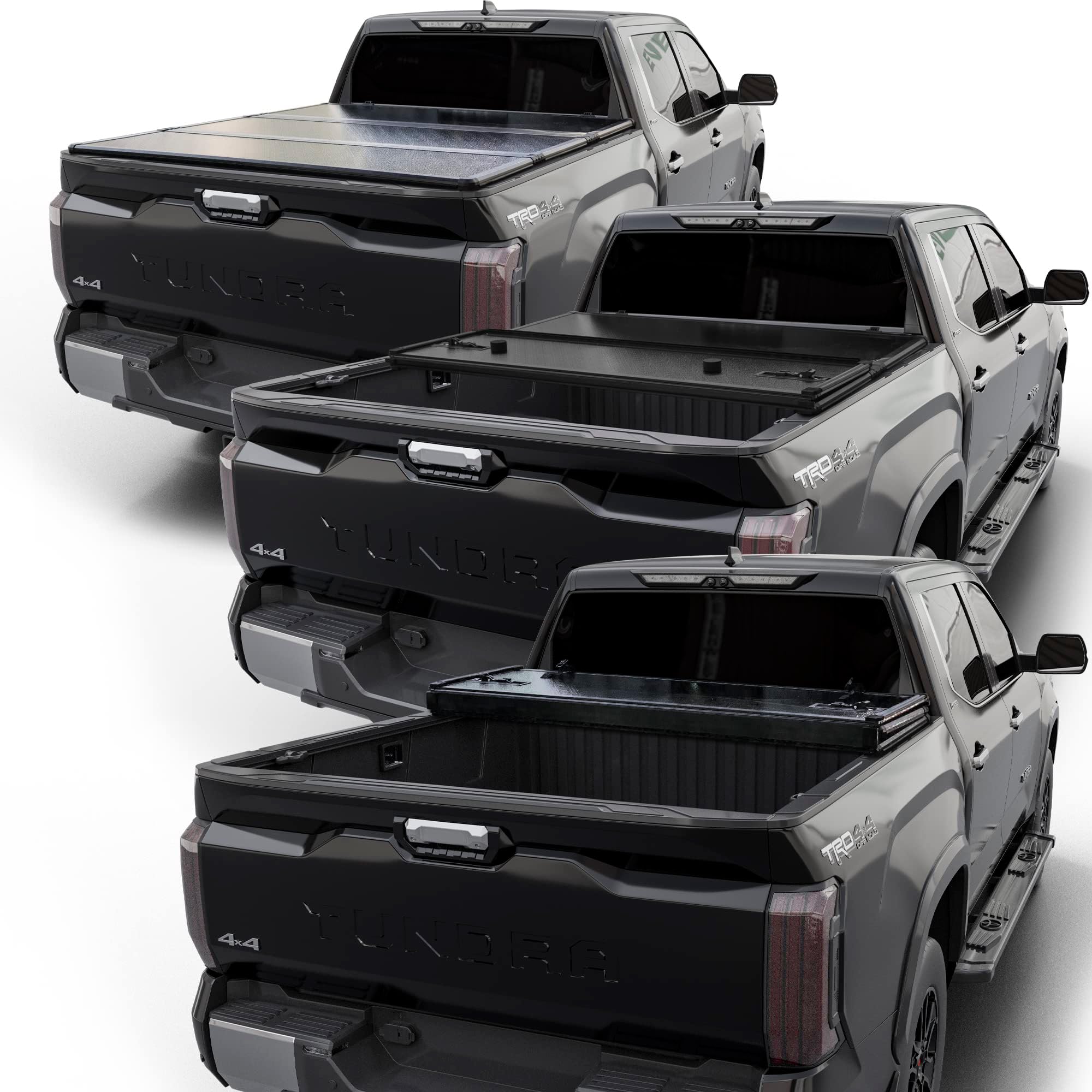 Calffree Hard Folding Truck Bed Tonneau Cover CFHT-026/Fits 2007-2021 Toyota Tundra 5' 6'' Bed (66.7'')