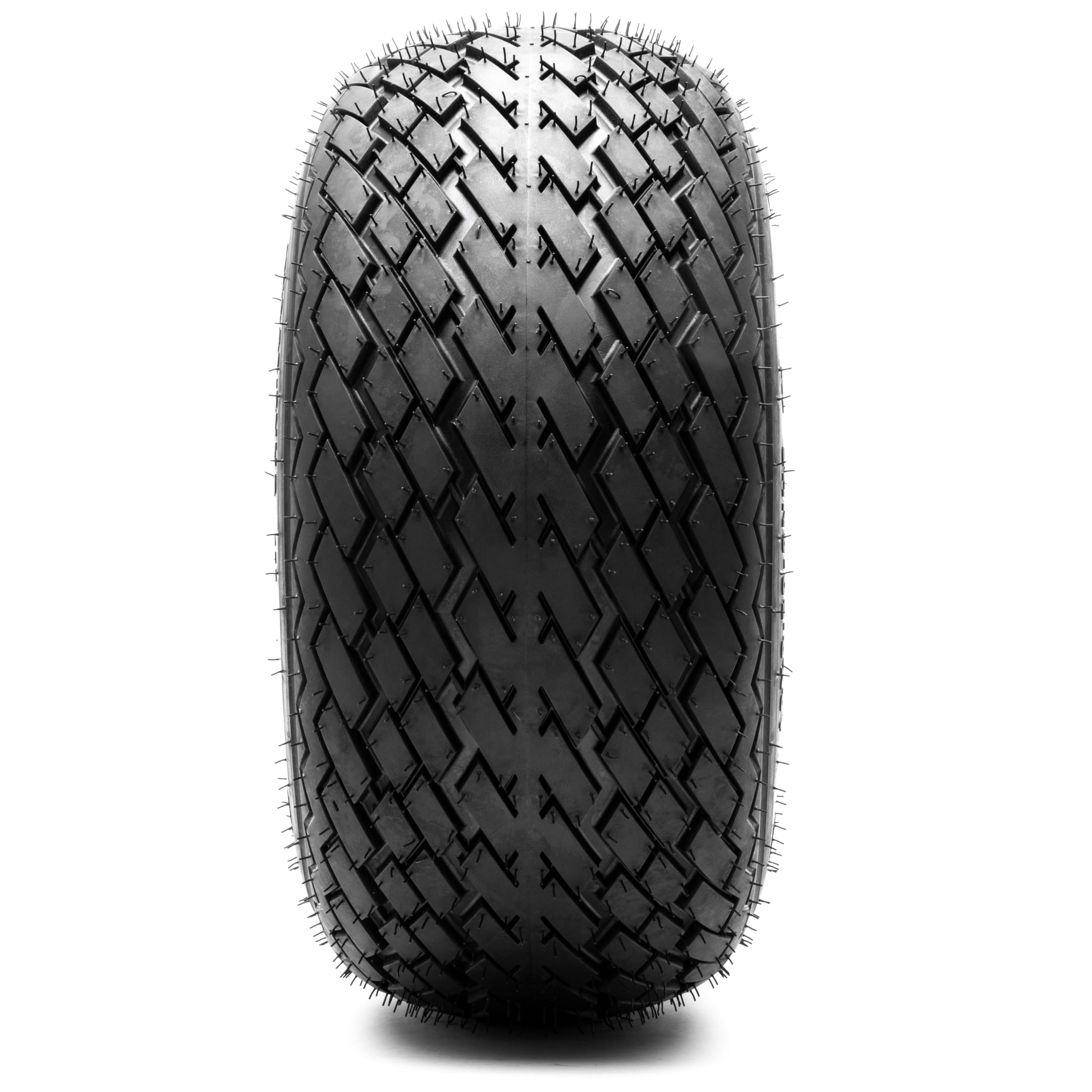 8'' Steel Golf Cart Wheels Glossy White And Odyssey Perduro (18/8.5-8) Golf Cart Tires - Set Of Two